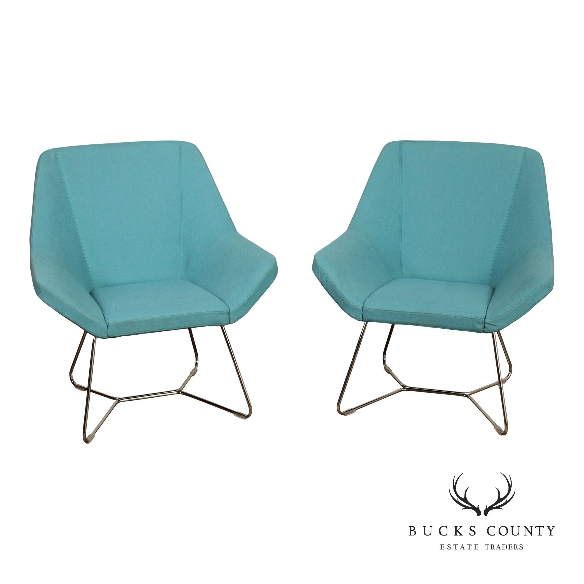 Keilhauer Mid Century Modern Style Pair of 'Cahoots' Lounge Chairs