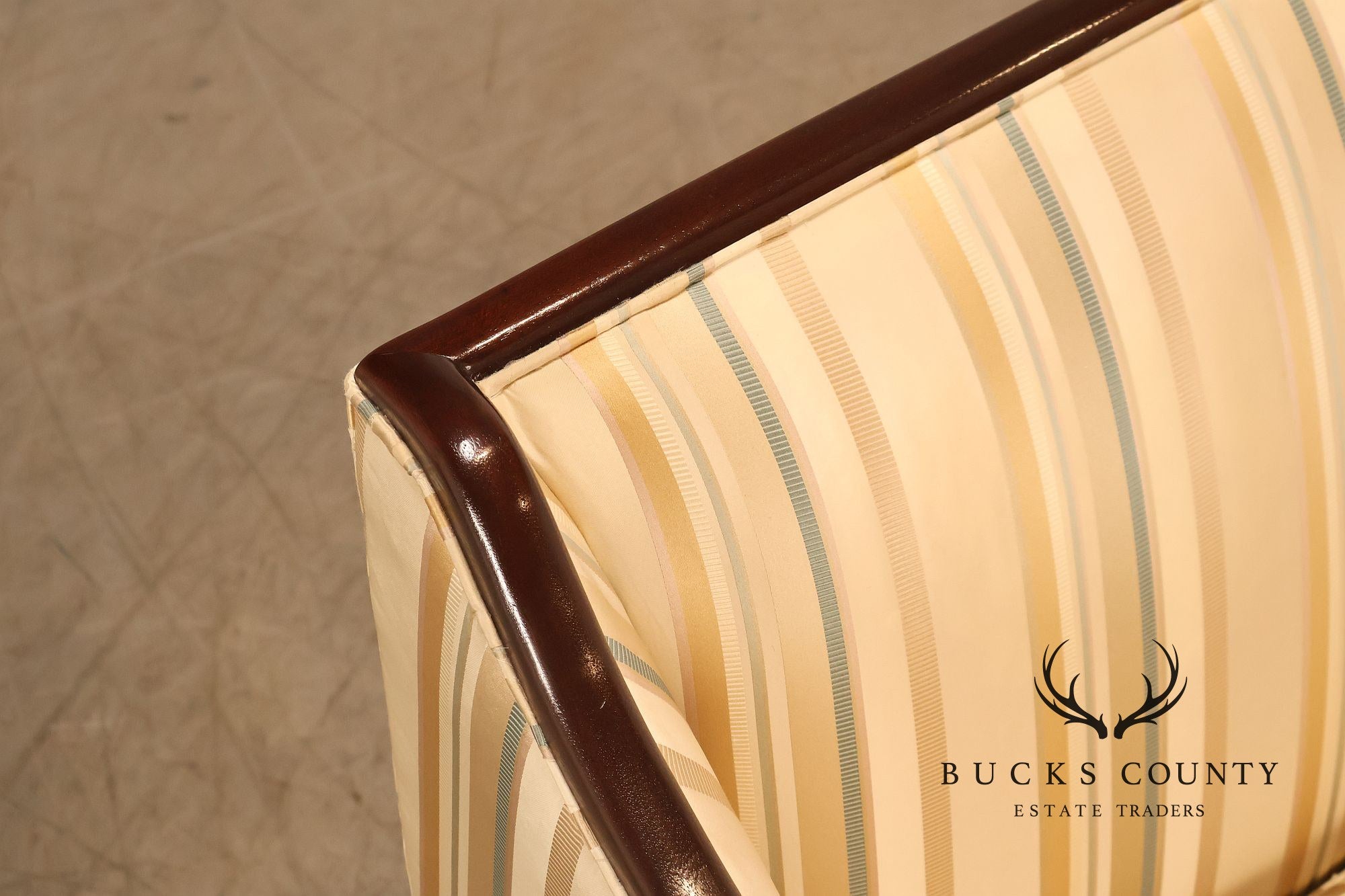 Southwood Sheraton Style Inlaid Mahogany Loveseat