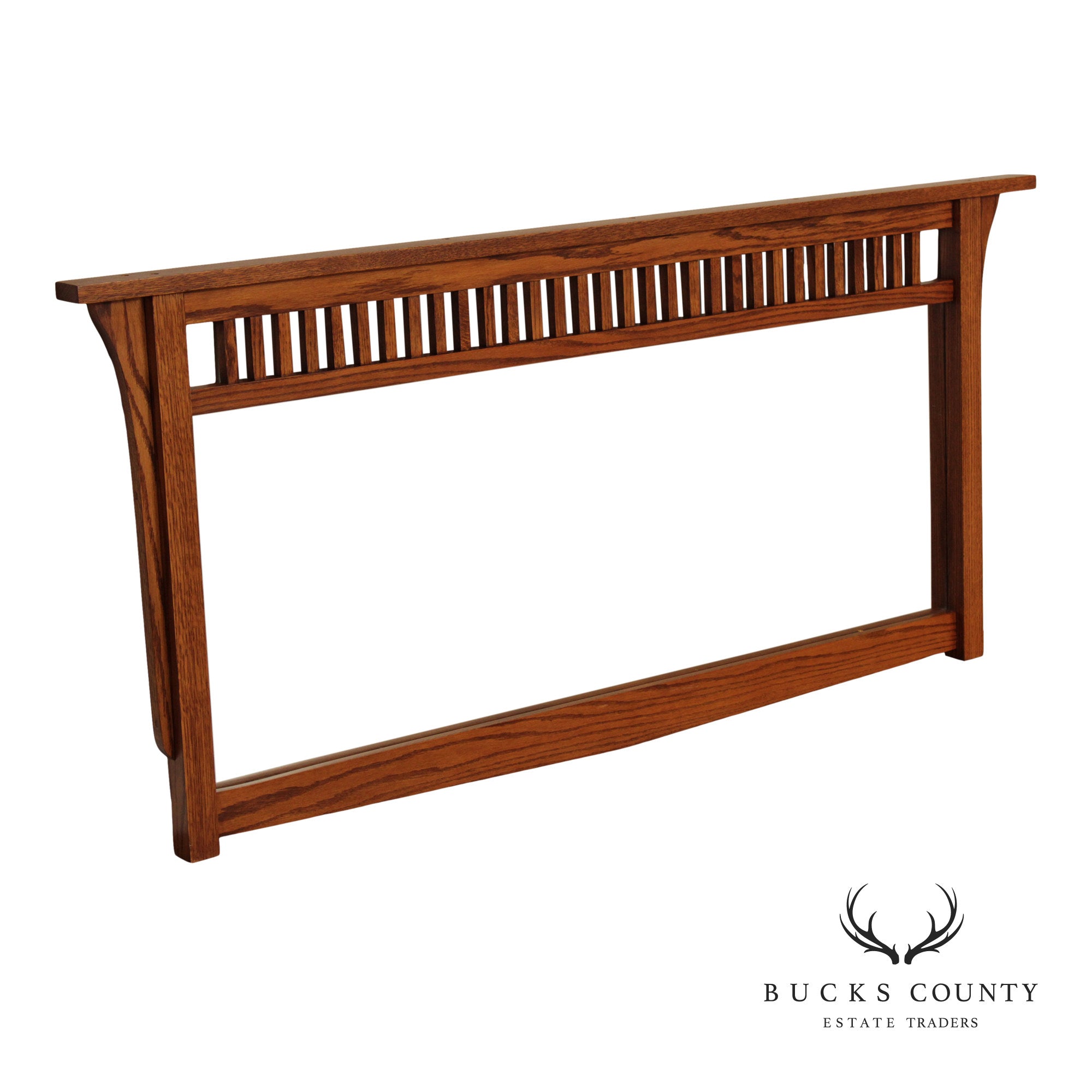 Mission Style Oak Mantel Mirror