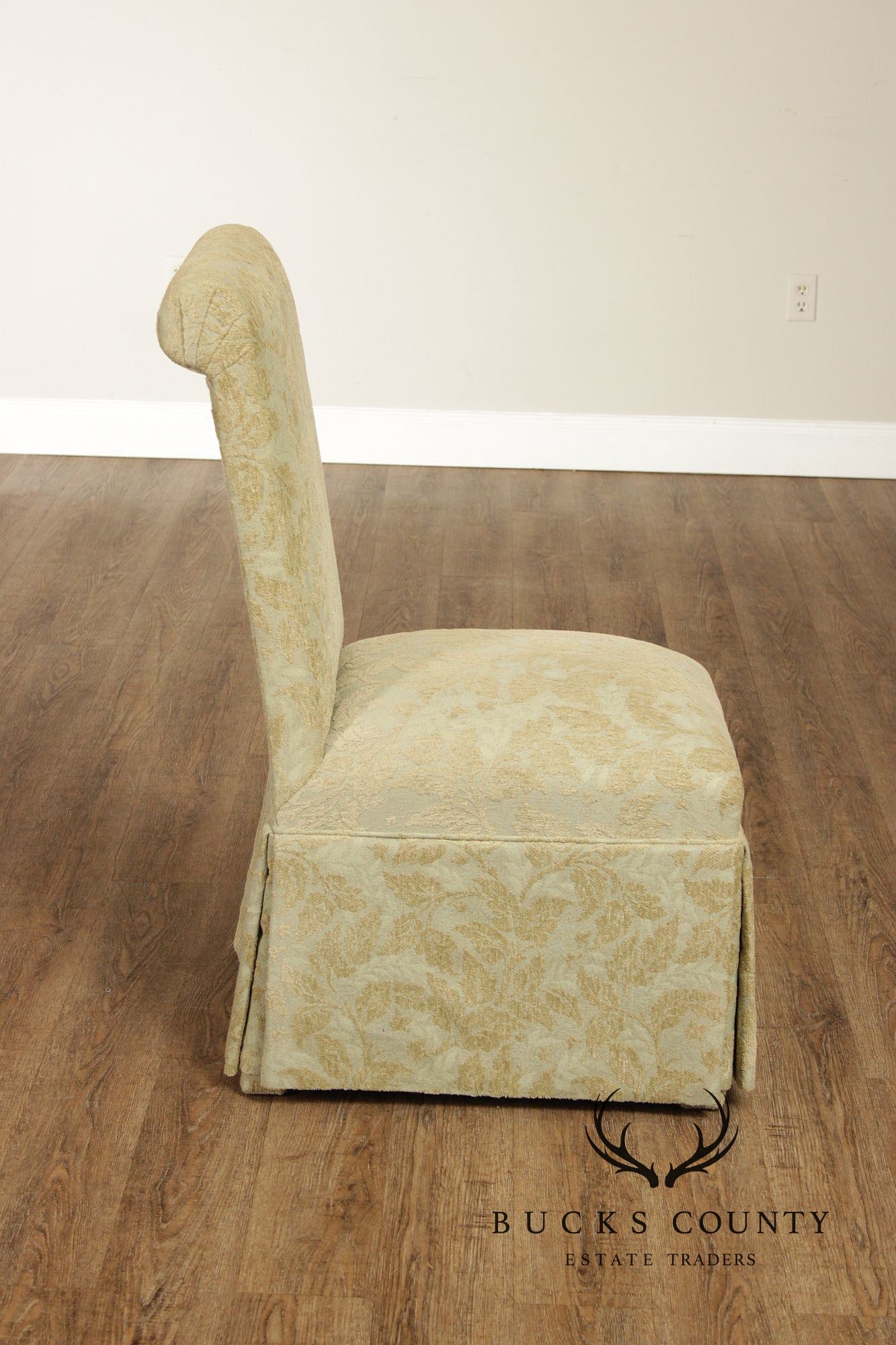 Pair of Upholstered Slipper Dining  Side Chairs