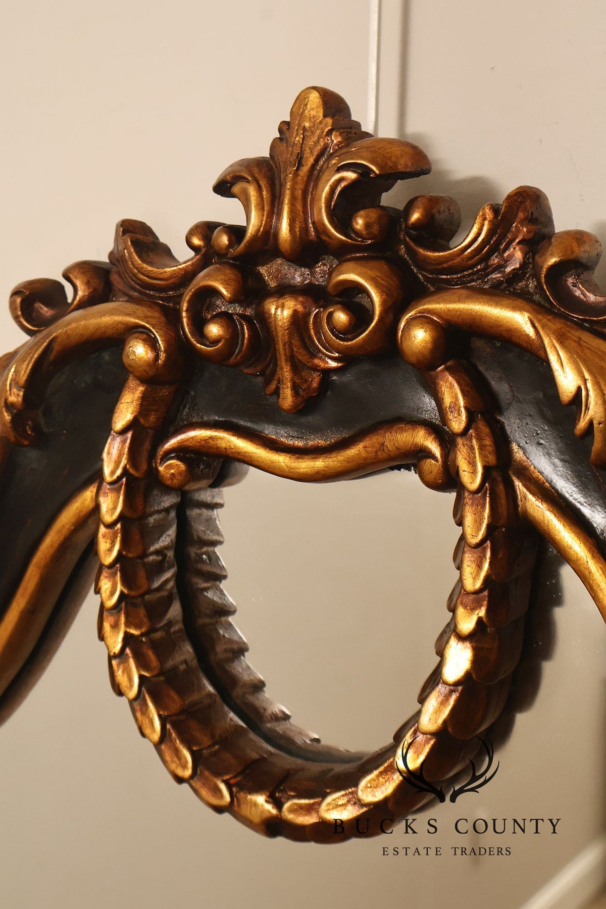 Rococo Style Large Carved Giltwood Wall Mirror
