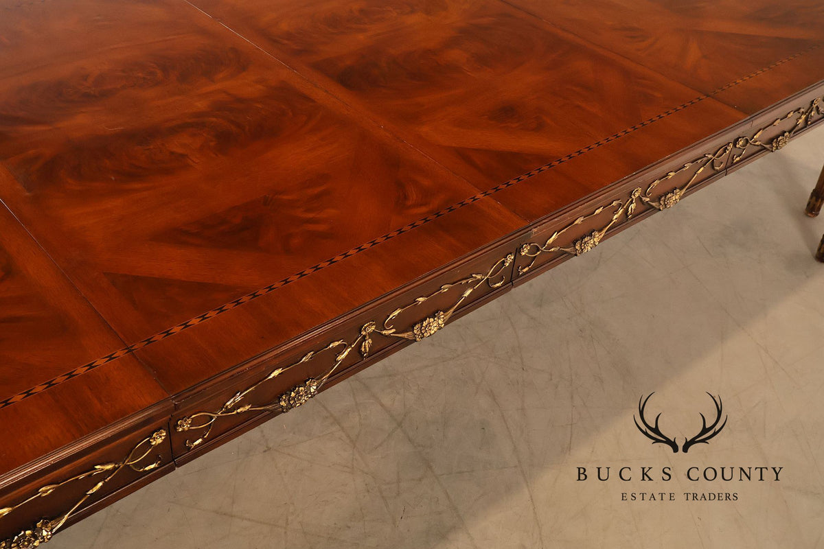 E J Victor Newport Collection Neoclassical Style Mahogany Dining Table With Two Leaves