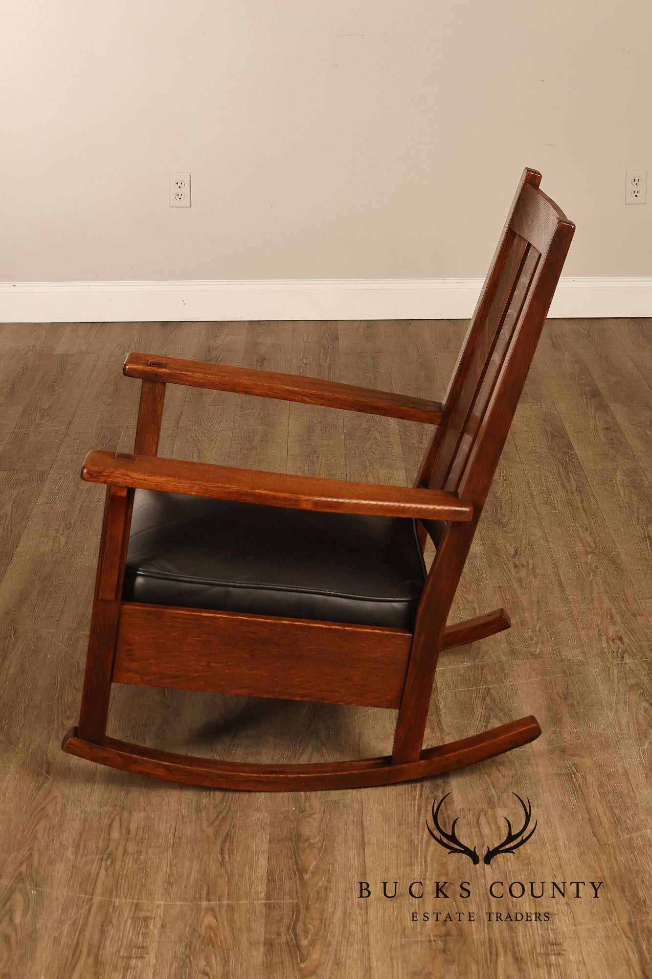 Antique L & J.G. Stickley Mission Oak Rocking Chair