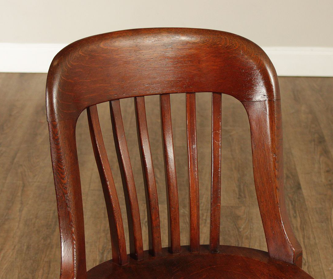 B.L. Marble Chair Antique Oak Swivel Clerk  or Drafting Chair