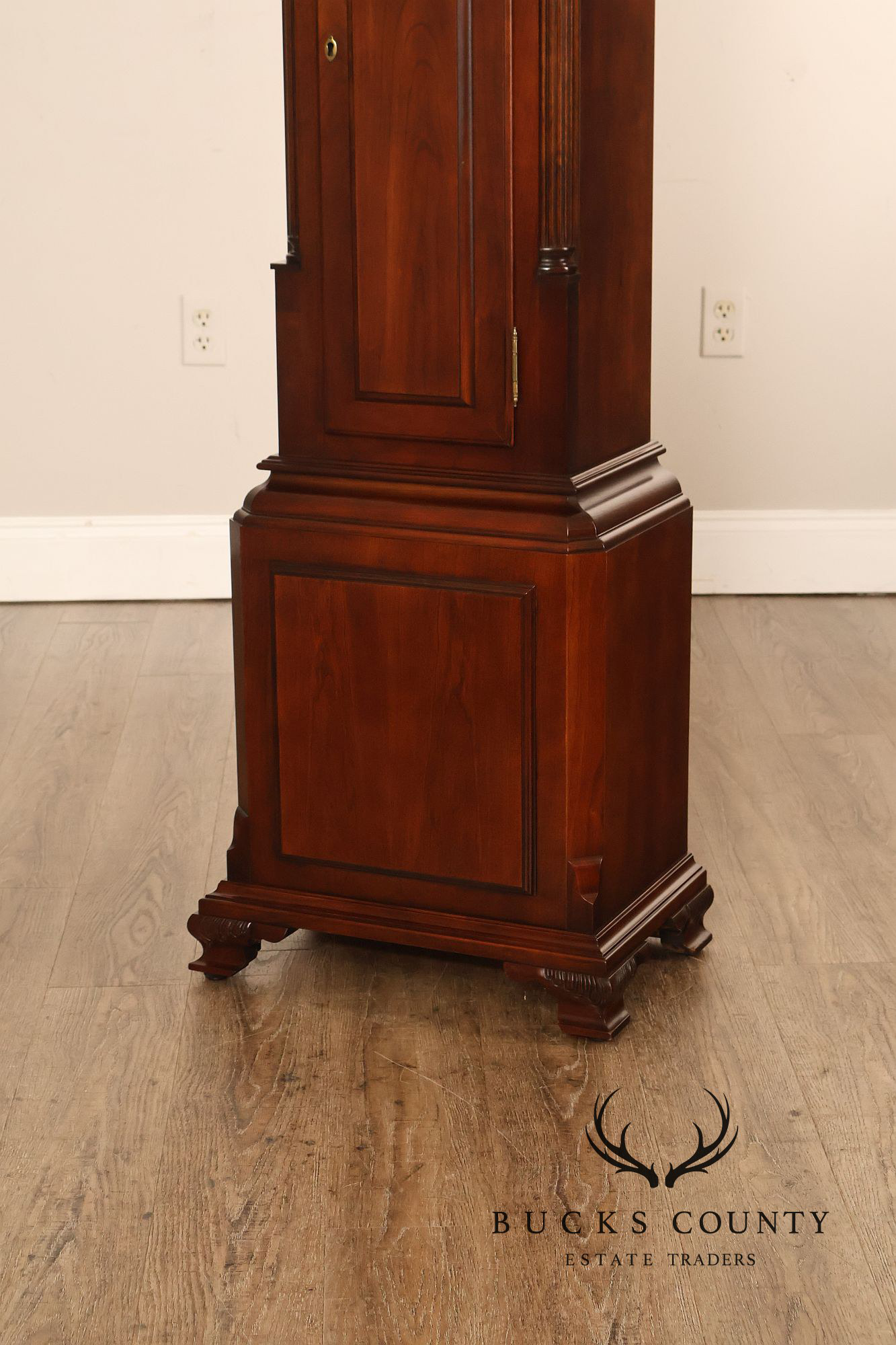 Sligh John Goddard Cherry Newport Tall Cased Grandfather Clock