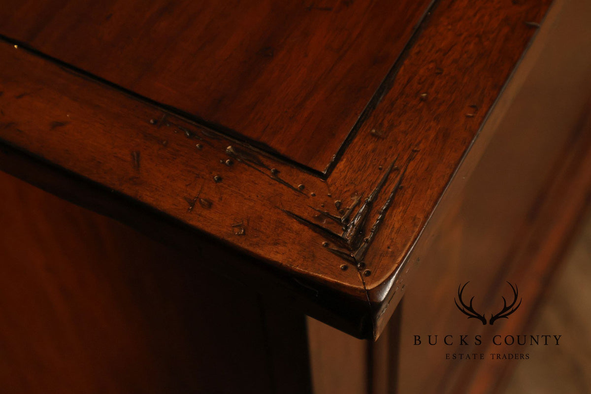 Traditional Georgian Style Inlaid Three Door Credenza Sideboard