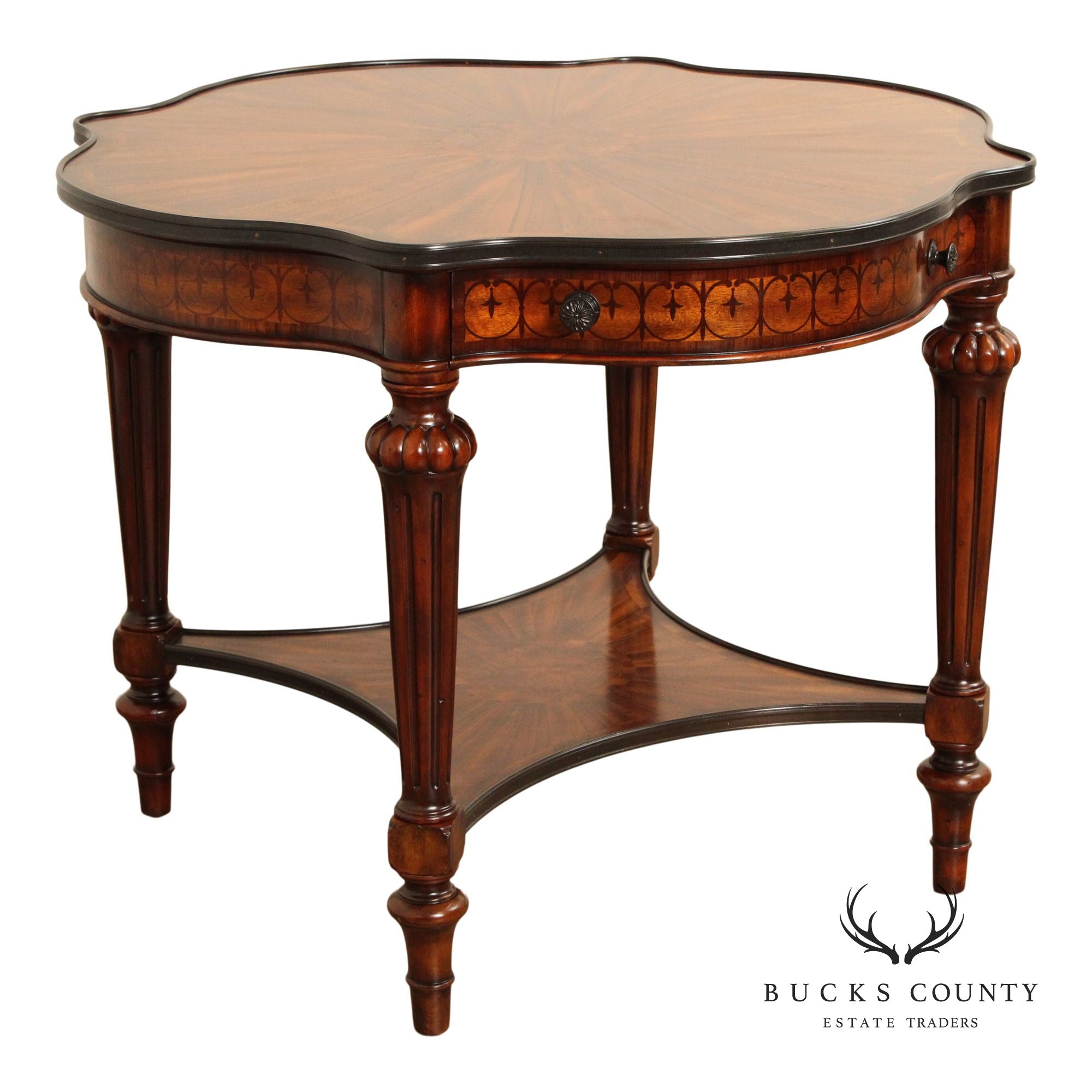 Theodore Alexander Italian Regency Style Inlaid Center Table