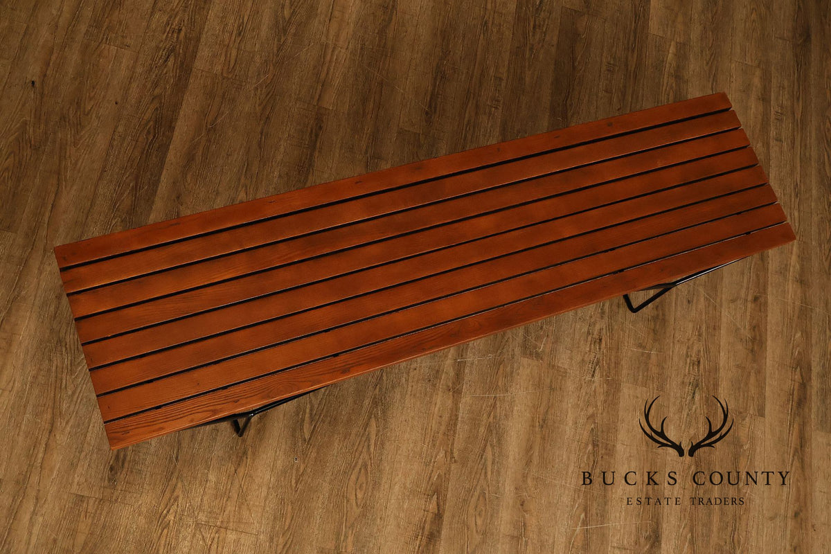 Knoll Mid Century Modern 'Bertoia' Teak Bench