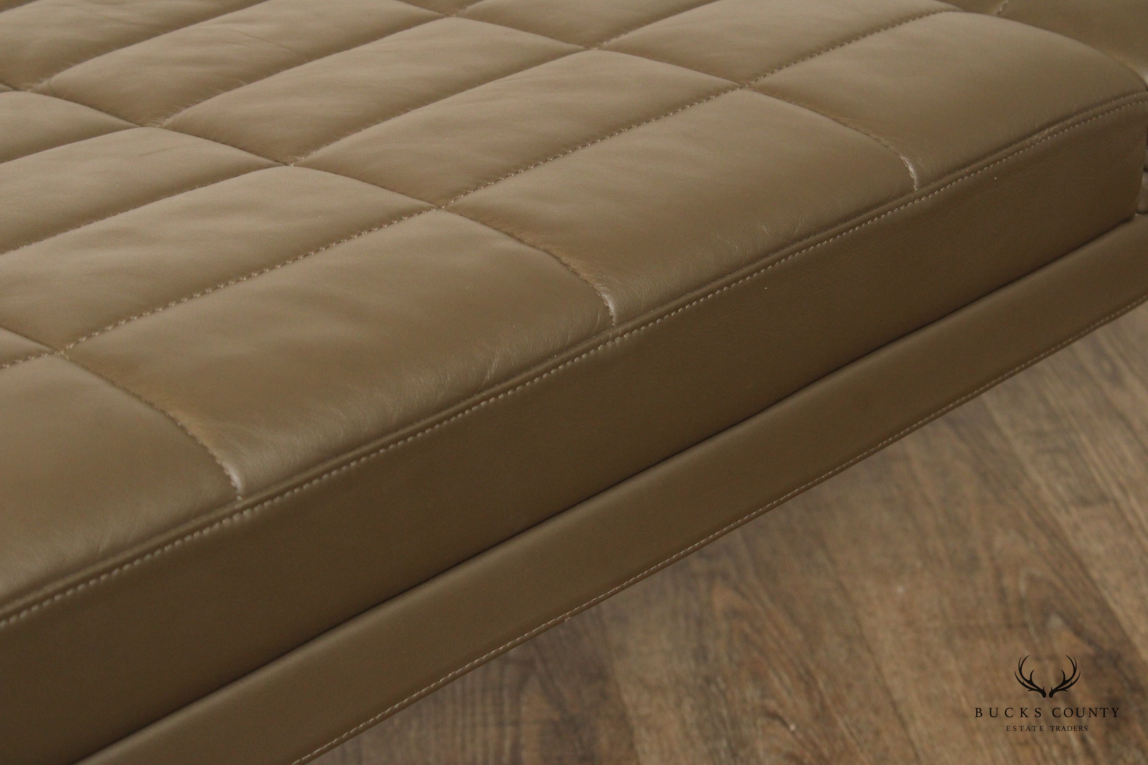 GEIGER INTERNATIONAL QUILTED LEATHER MUSEUM TUXEDO BENCH