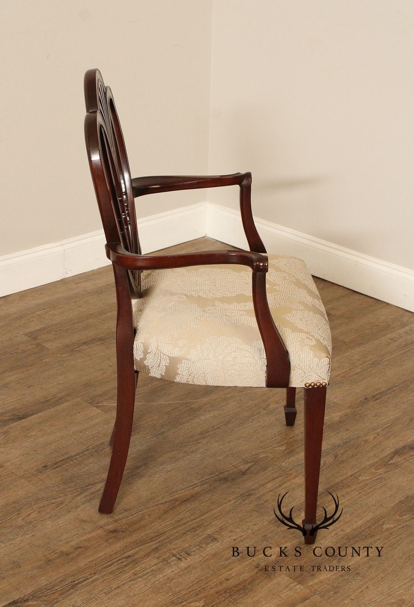 Old Colony Furniture 1930's  Hepplewhite Style Set Of Six Mahogany Shield Back Dining Chairs