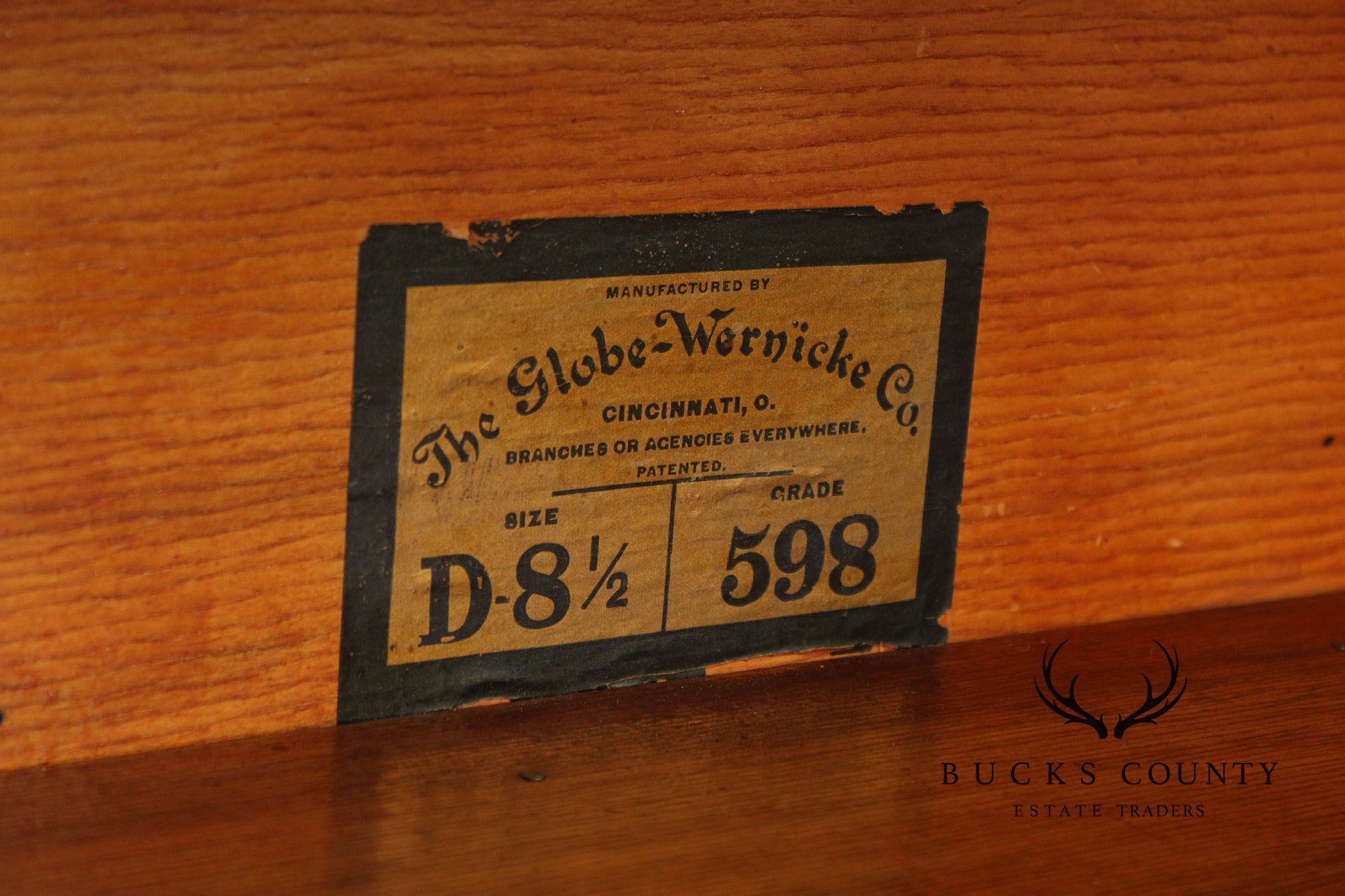 Globe Wernicke Antique Mahogany Four-Section Barrister Bookcase