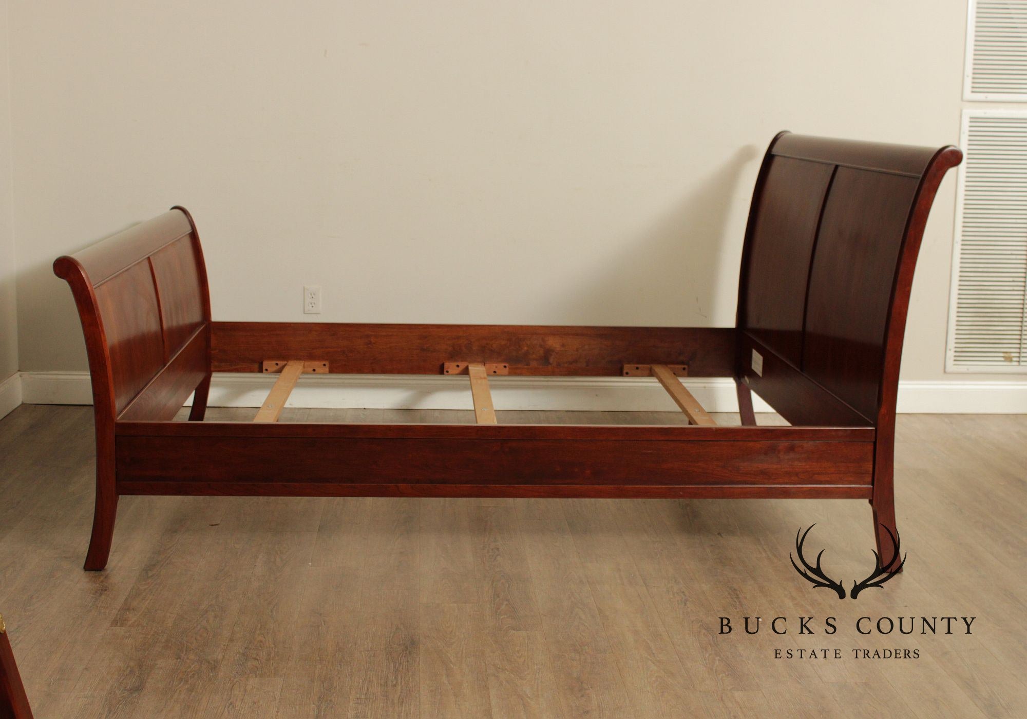 Stickley Traditional Style Cherry King Sleigh Bed