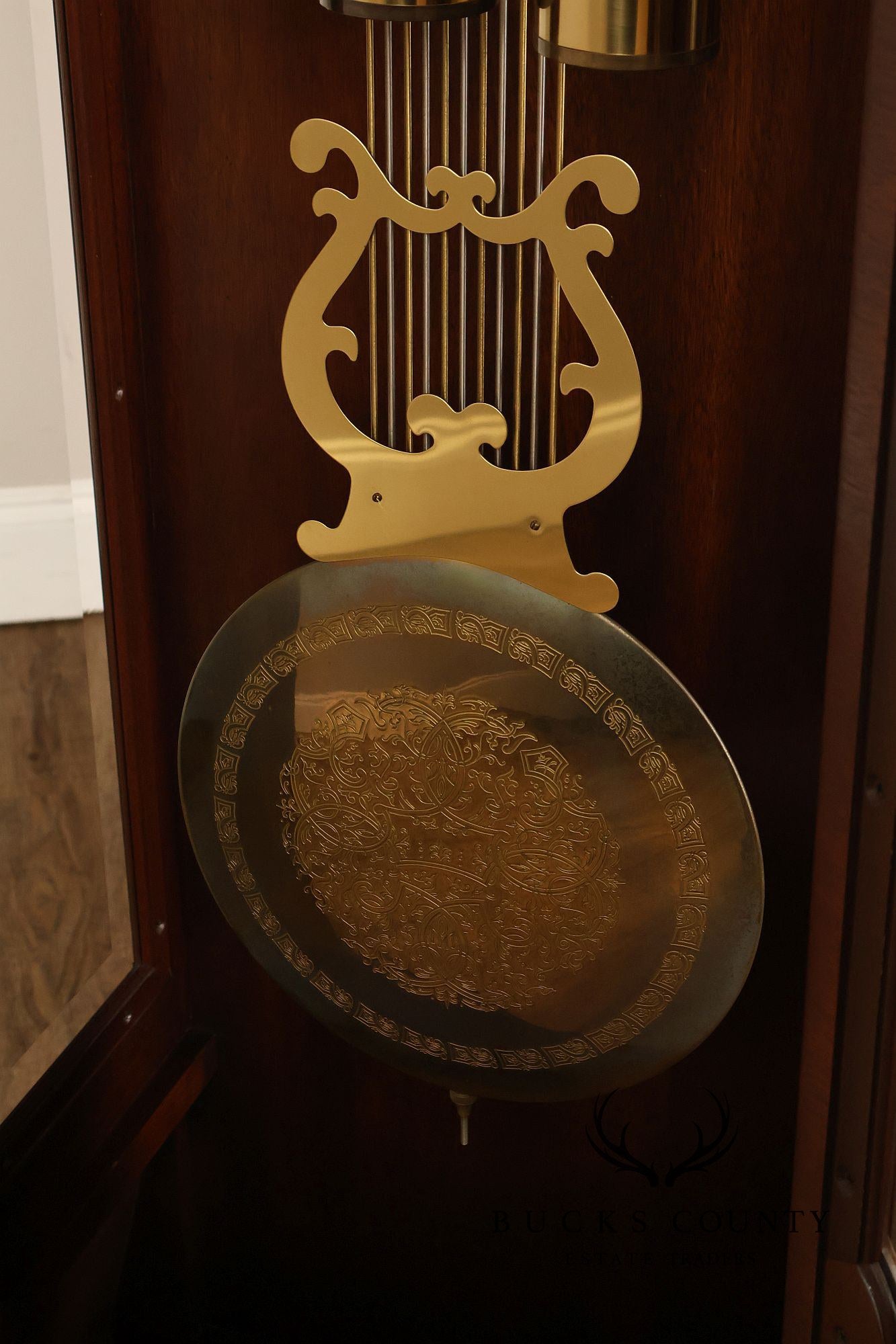 Sligh Mahogany Inlaid Grandfather Clock