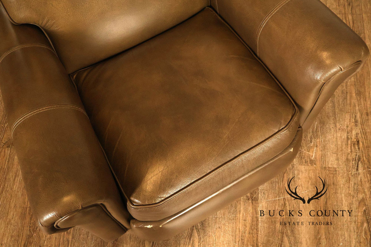 Ethan Allen Contemporary Leather Recliner Armchair
