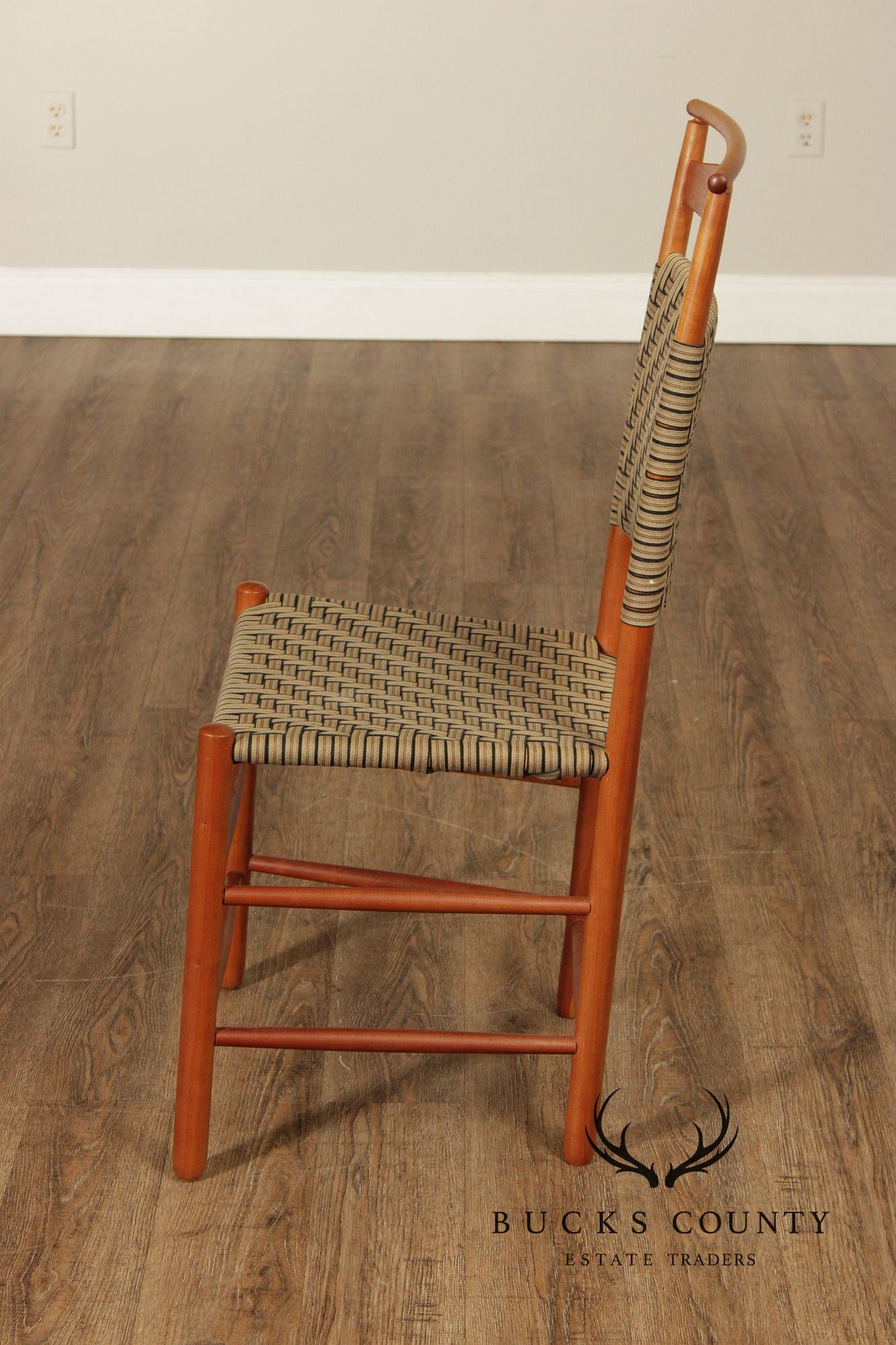 Ian Ingersoll Shaker Style Set of Eight Cherry Dining Chairs