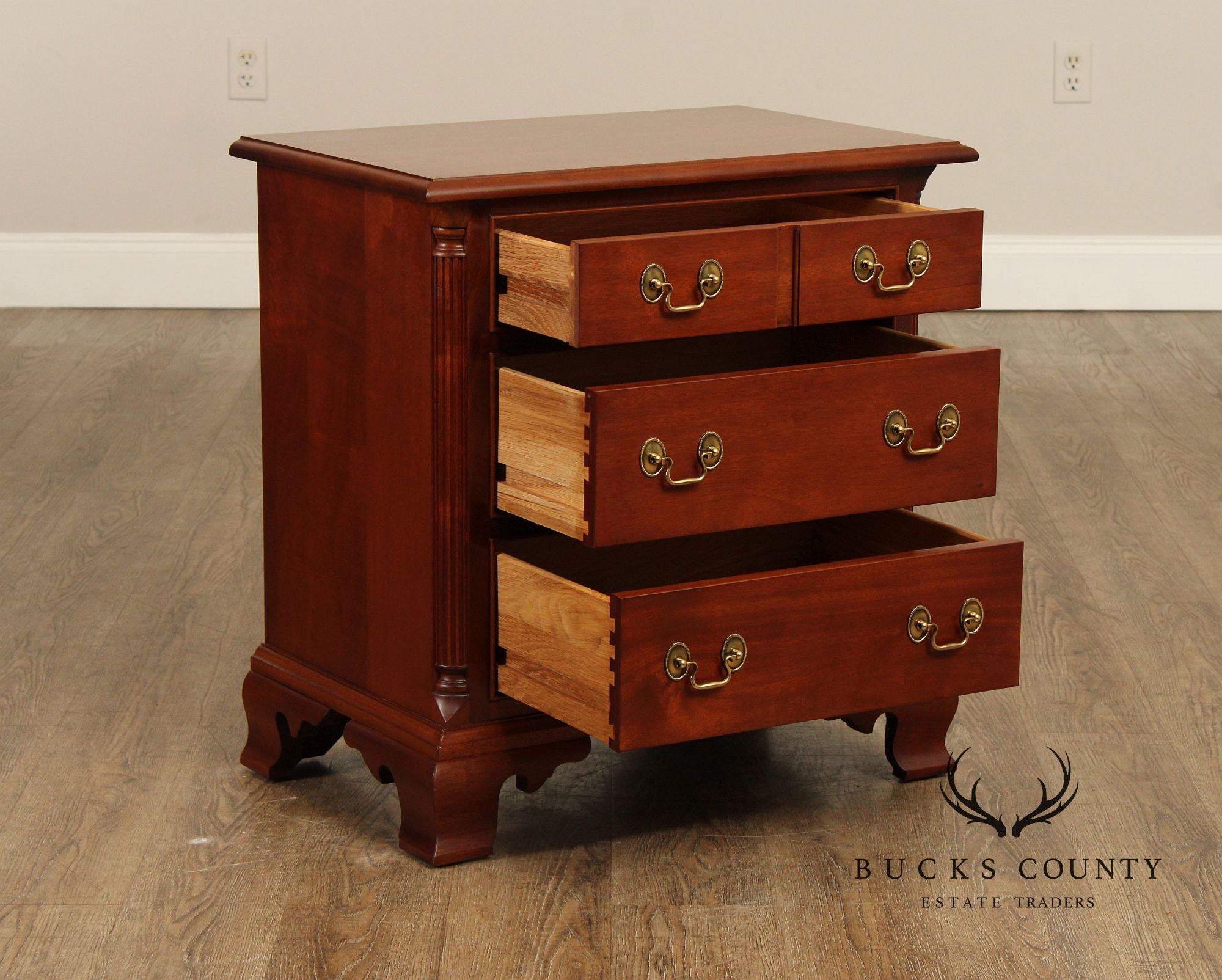 Stickley Chippendale Style Mahogany Nightstand