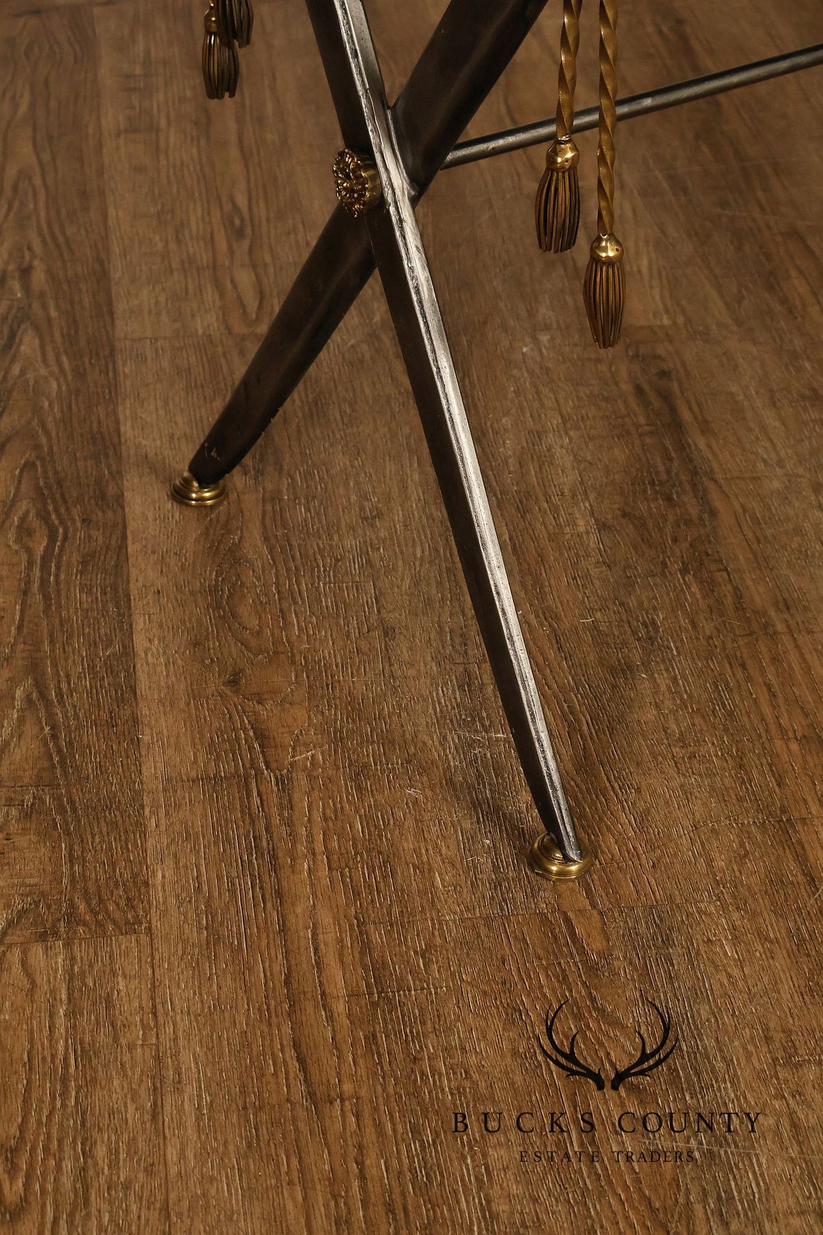 Maitland Smith Leather Top Sword Console