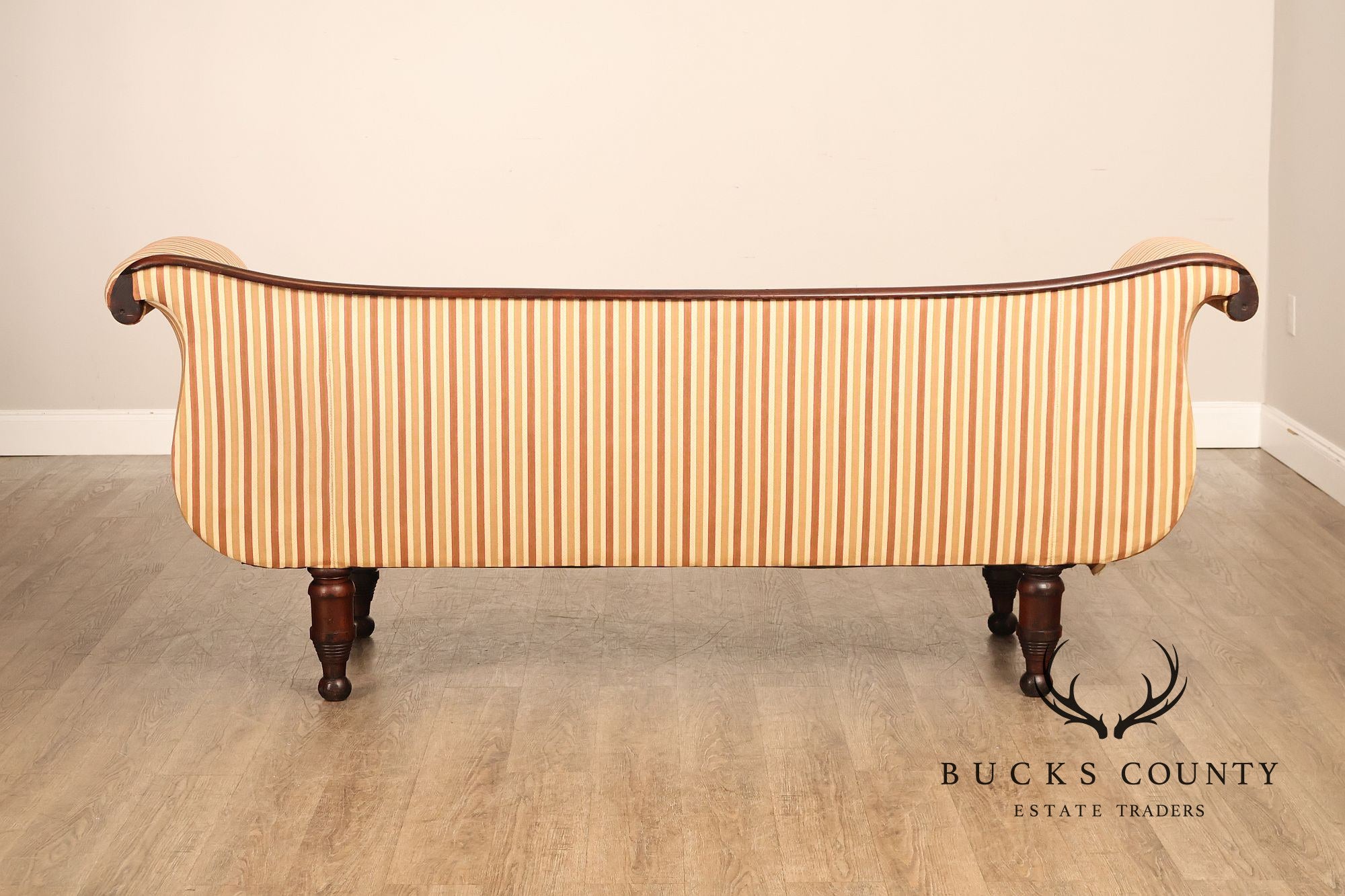 Antique American Empire Period 19th Century Carved Mahogany Sofa