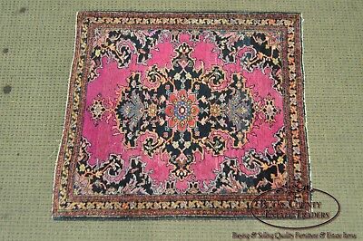 Antique Hand Knotted Sarouk Prayer Rug