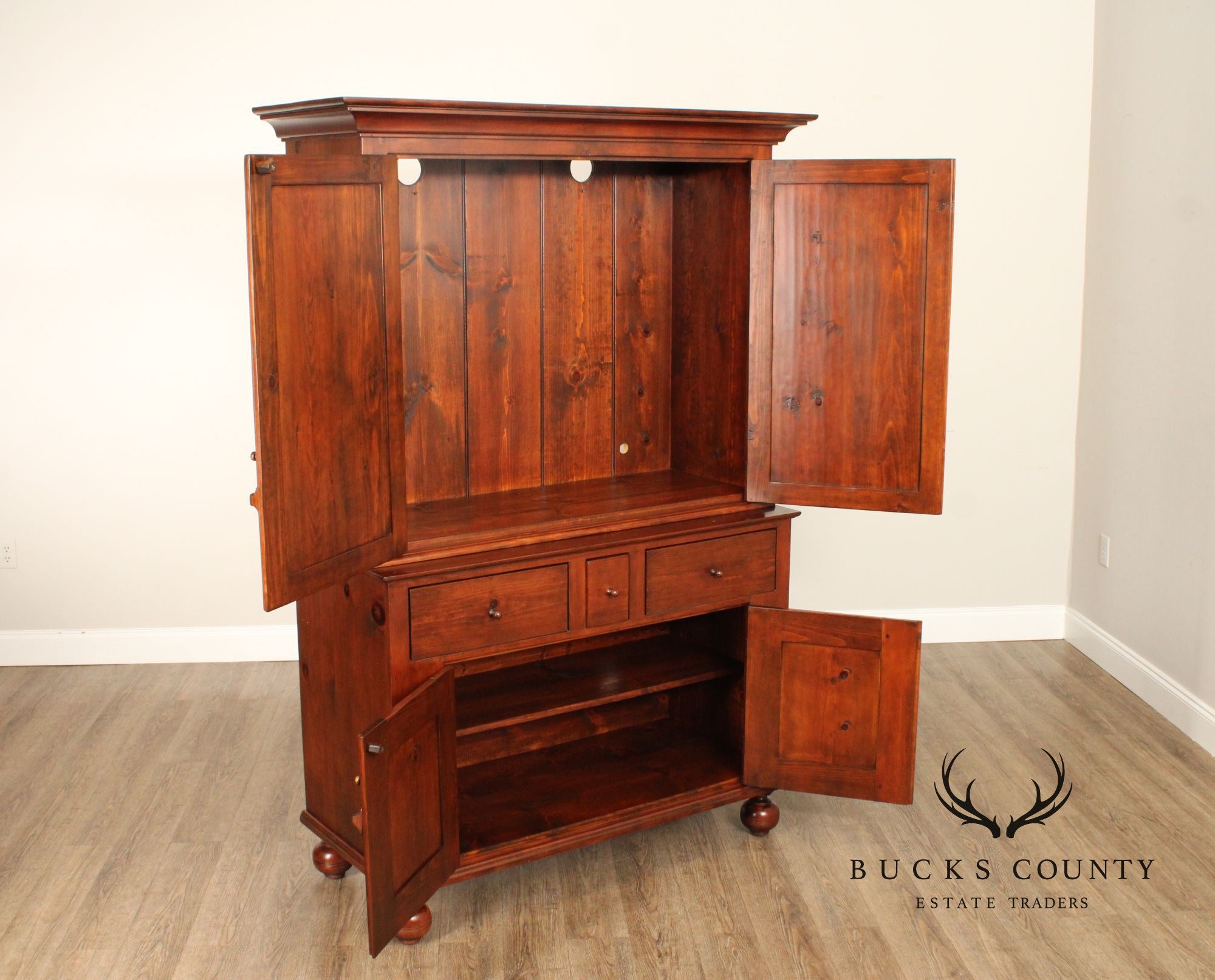 Stephen Von Hohen Pine Media Armoire