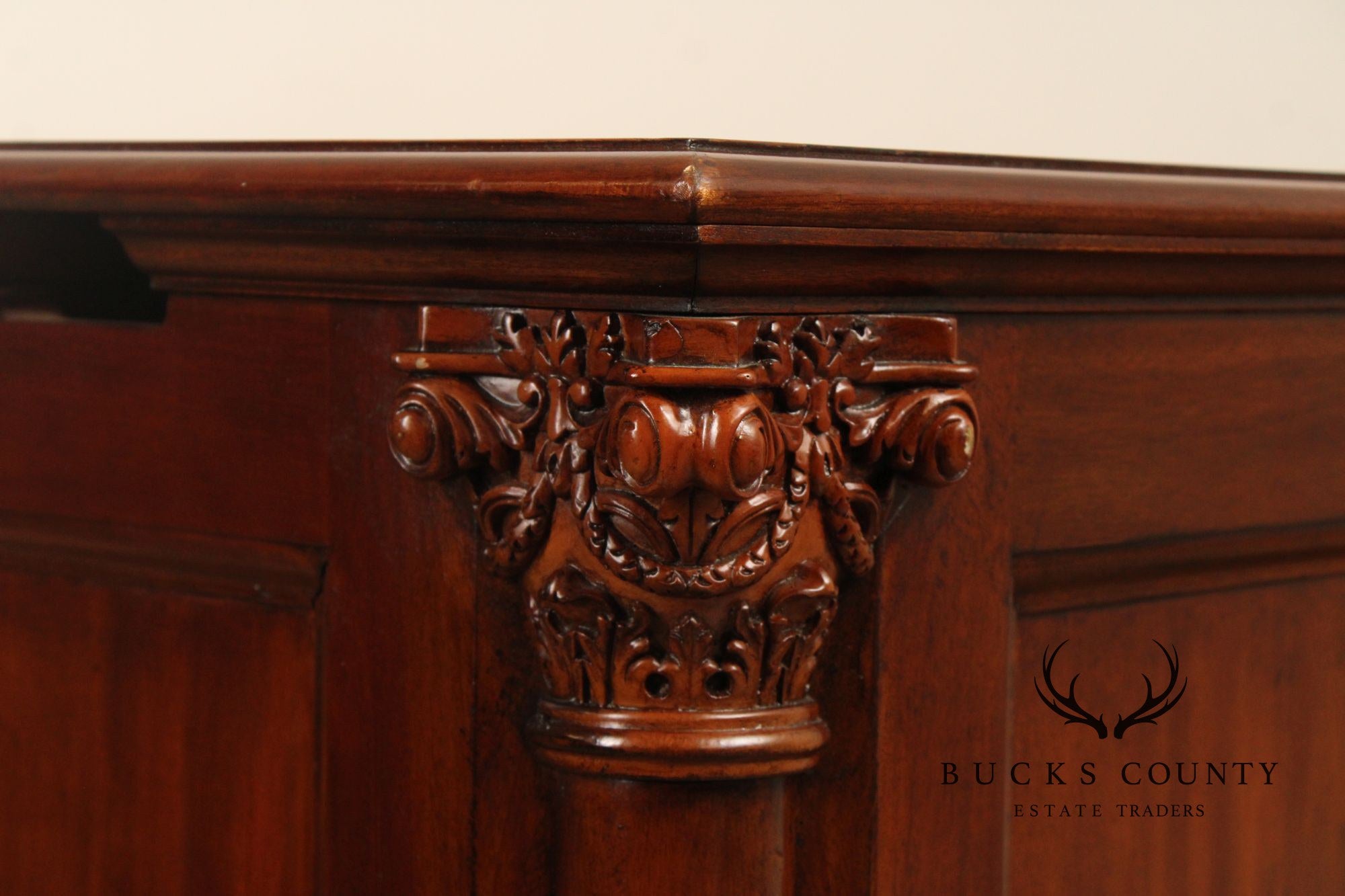 Sligh 'The Ellis Line' Mahogany Leather Top Executive Desk