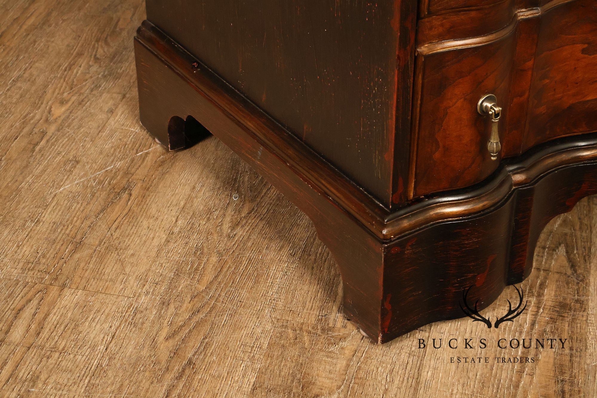 Hooker Furniture Seven Seas Narrow Burlwood Secretary Bookcase Cabinet