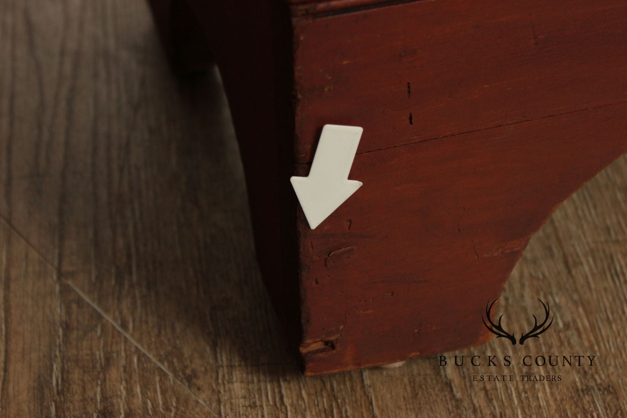 Antique American Farmhouse Painted Softwood Cupboard