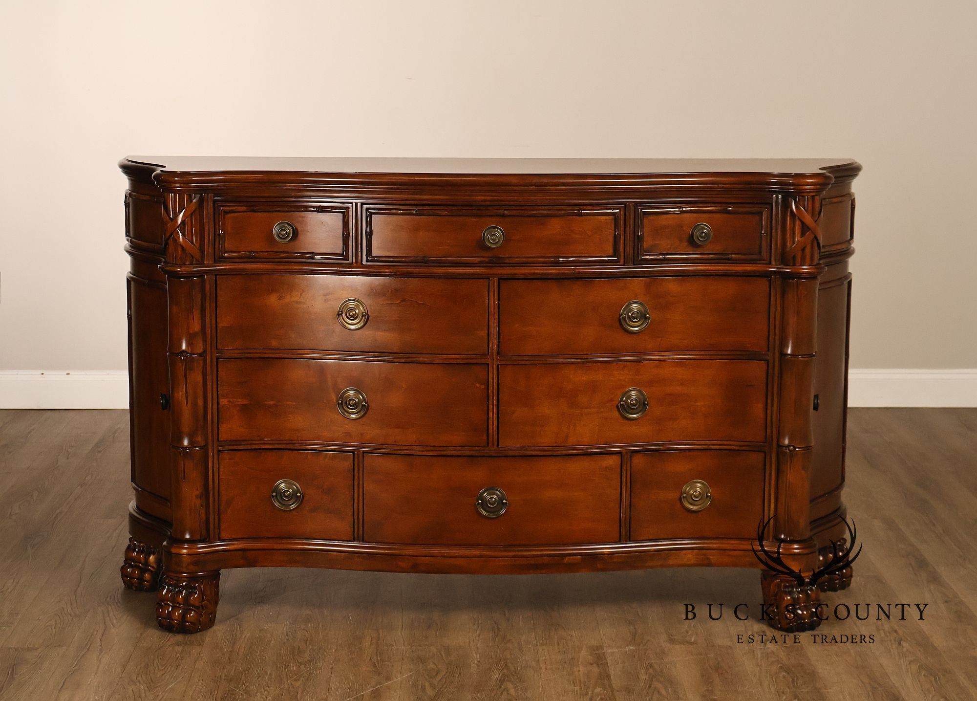 Serpentine Front Dresser Chest of Drawers