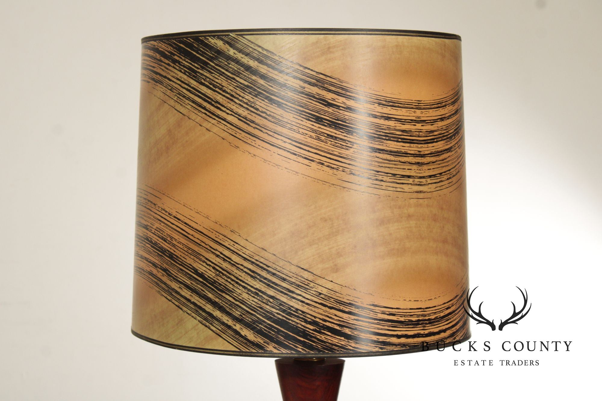 Mid Century Modern Sculpted Teak Table Lamp