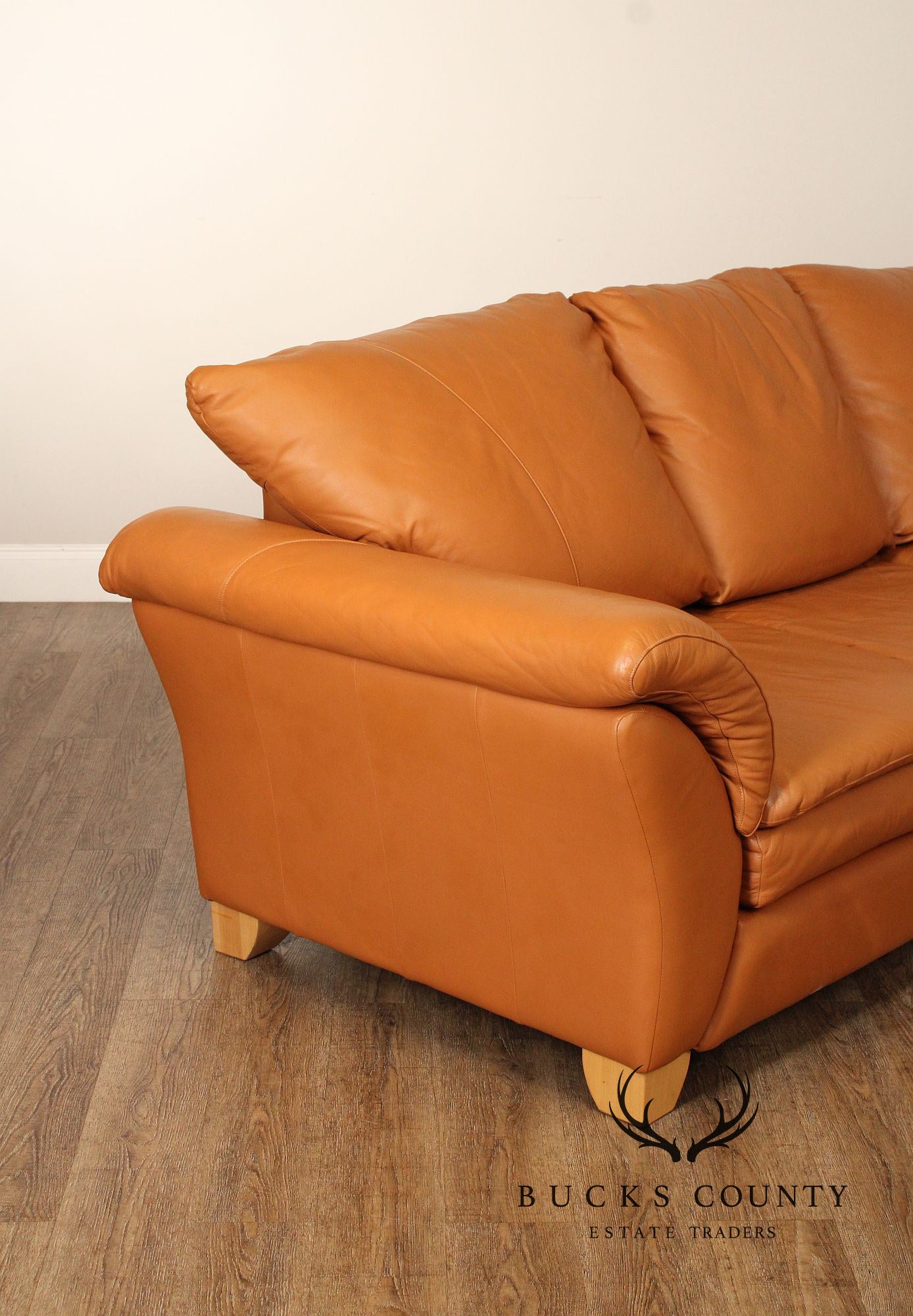 Post Modern Three Seat Italian Leather 'Sonora' Sofa