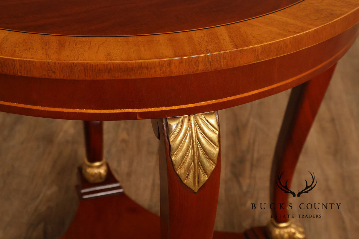 Kindel Empire Style Round Mahogany Occasional Table