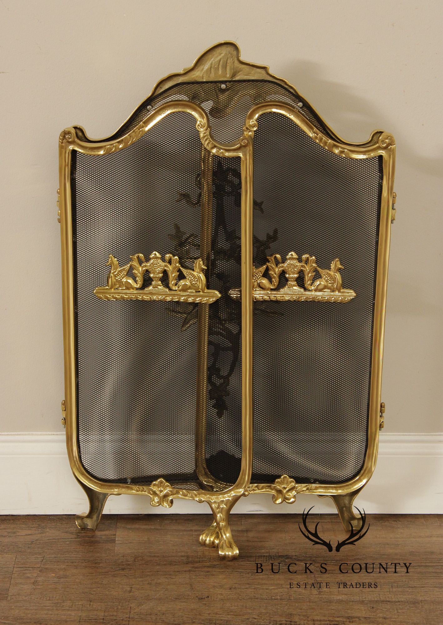 Rococo Style Quality Brass Fireplace Screen
