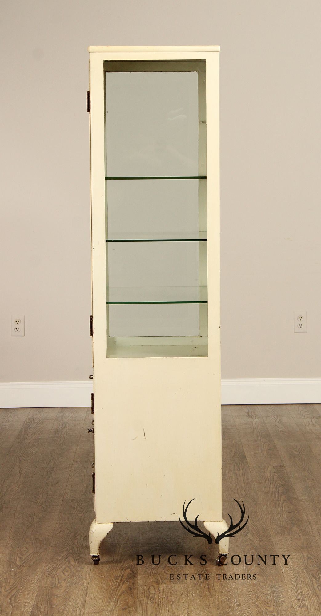 Vintage Enameled Steel Medical Cabinet