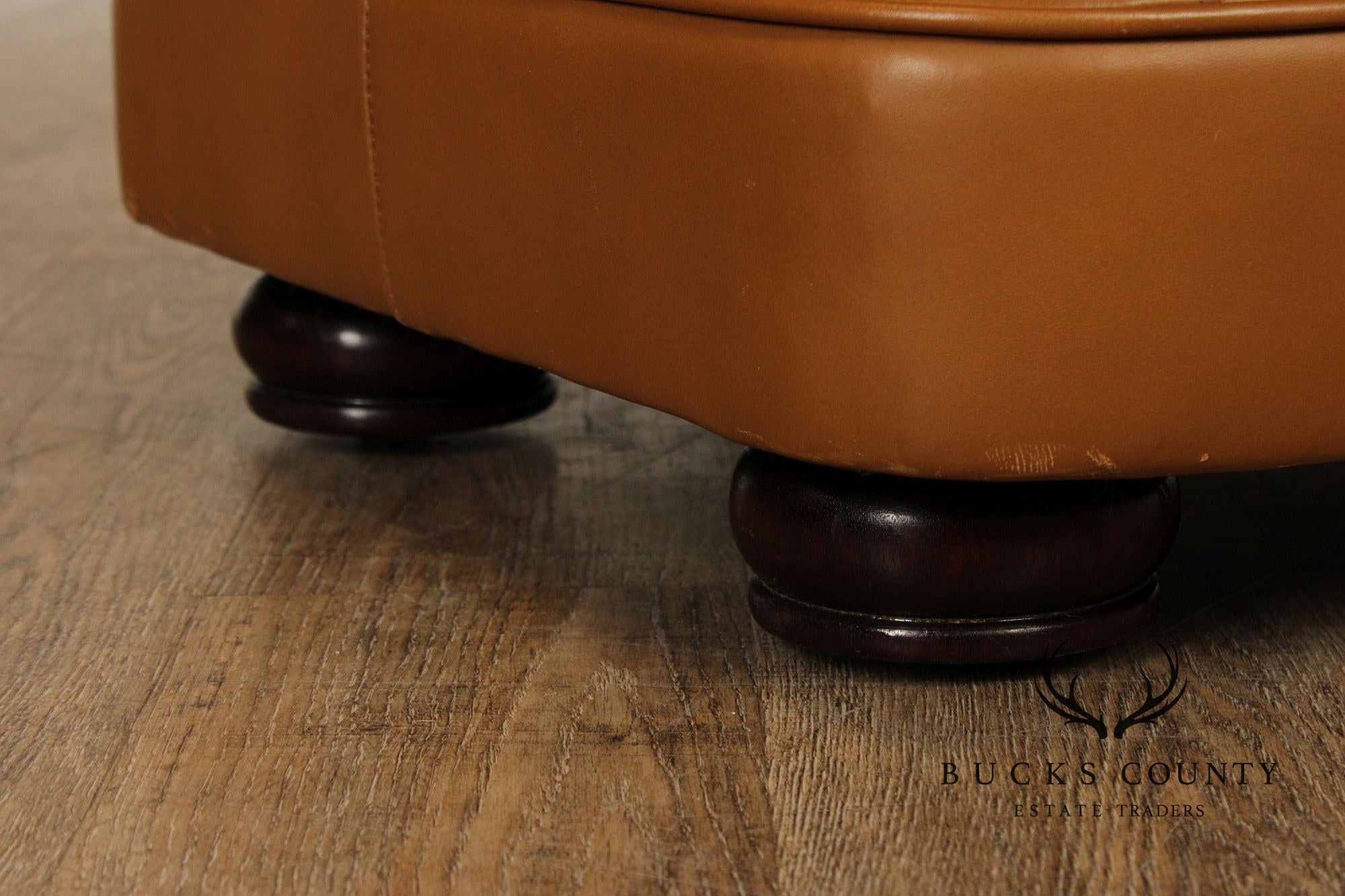 Classic Leather Brown Leather Ottoman