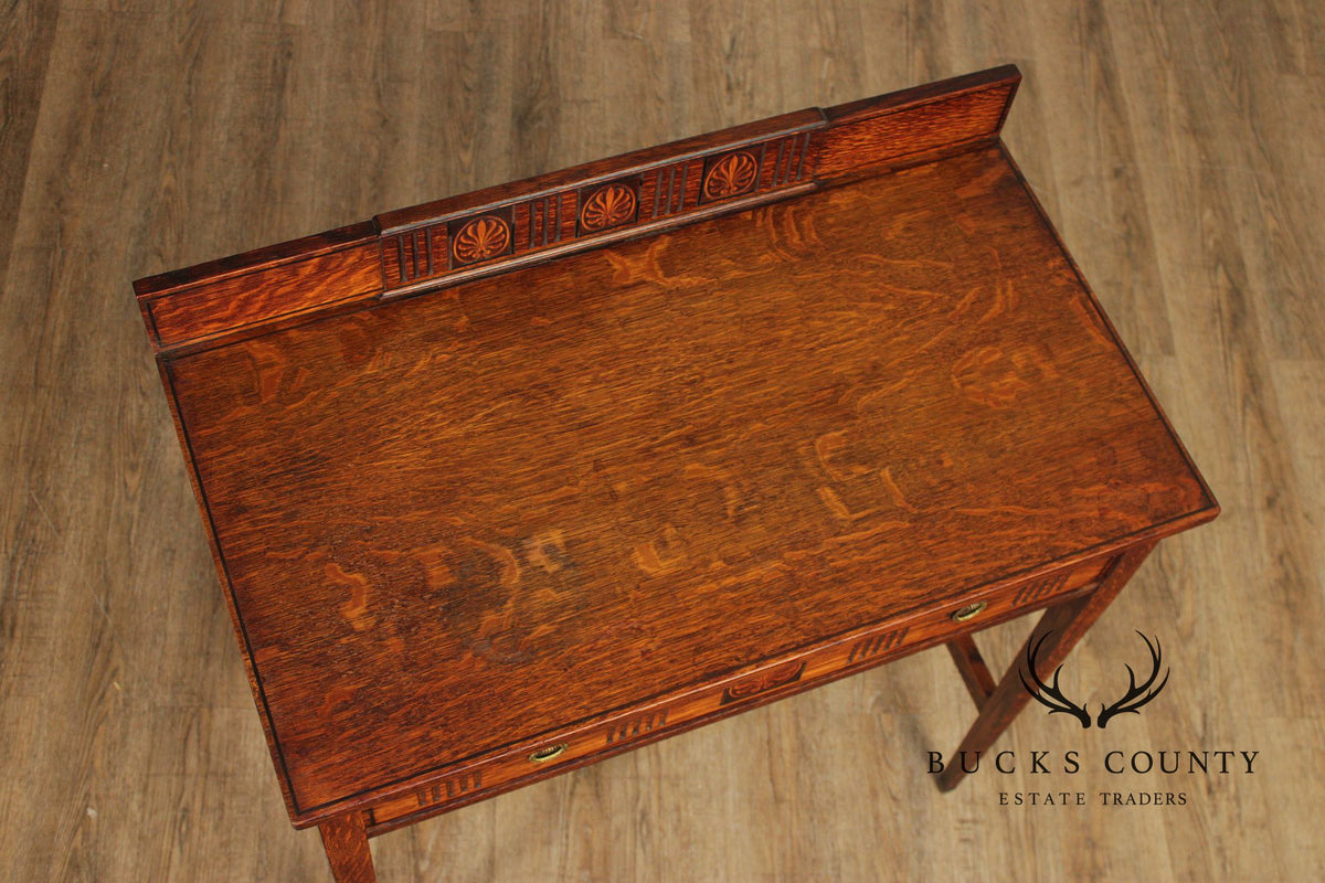 Lifetime Furniture Edwardian Oak Server With Drawer And Lower Shelf