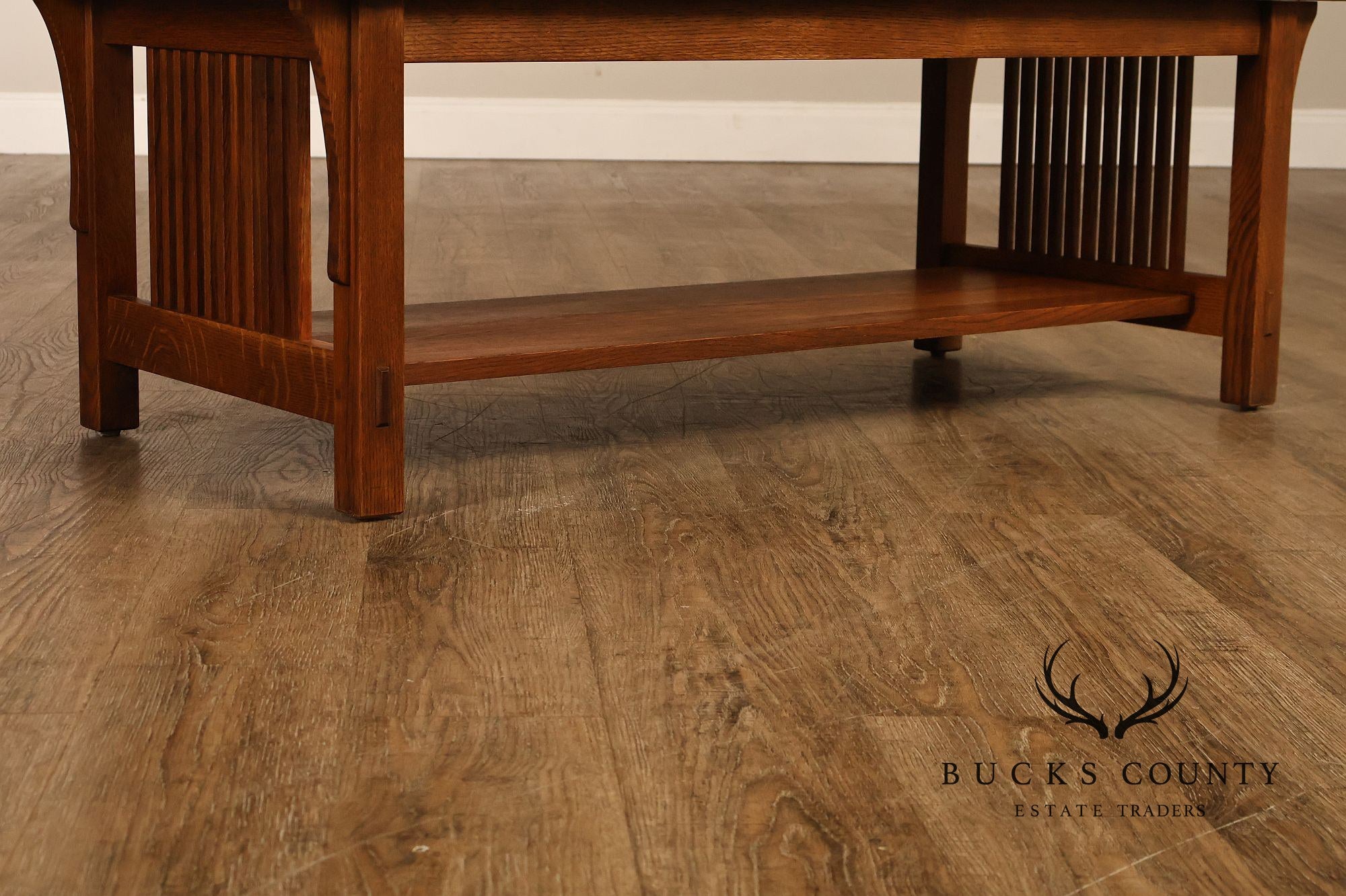 Stickley Mission Collection Oak Spindle Coffee Table