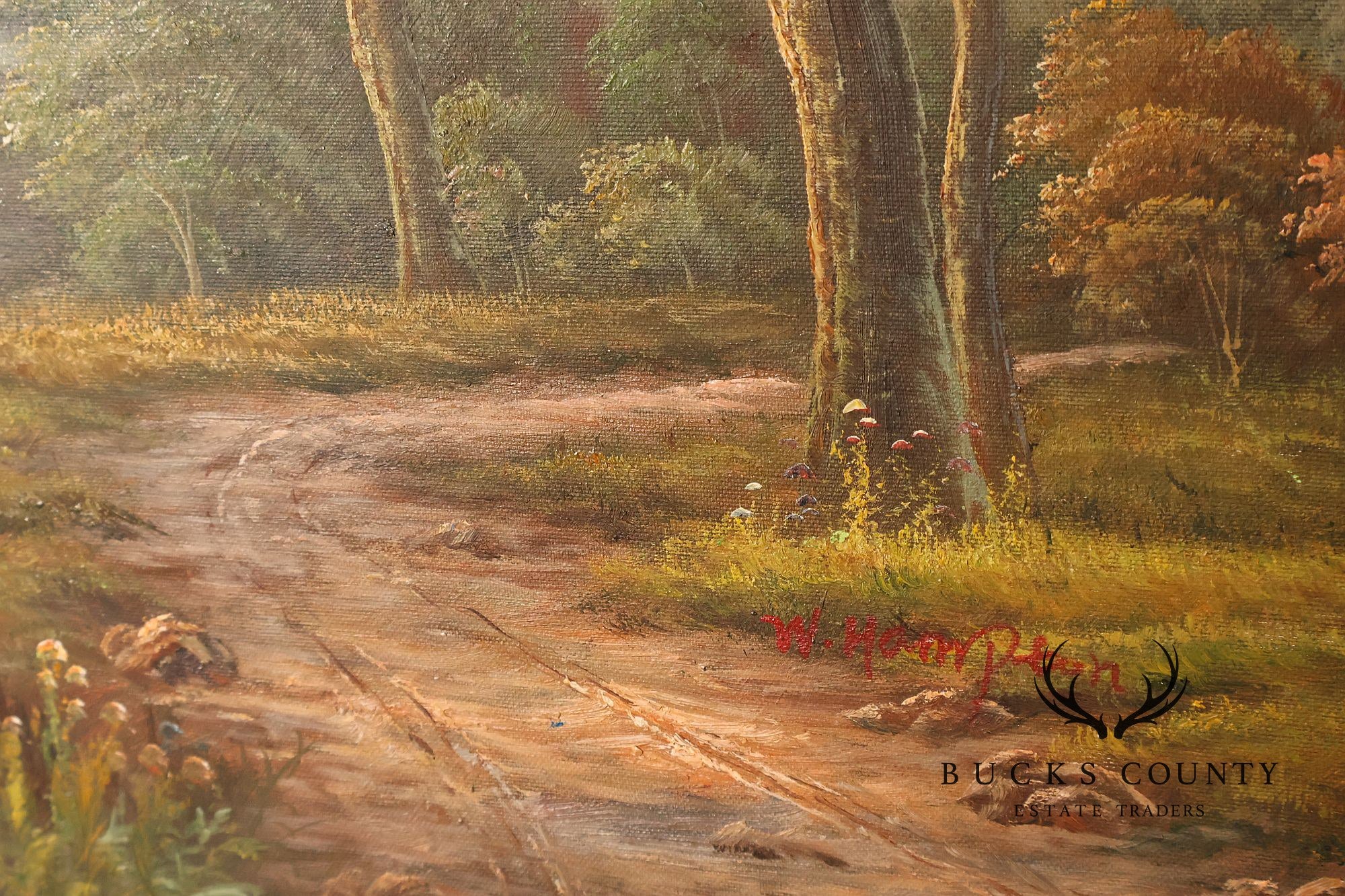 W. Hampton Landscape Painting, Lakeshore