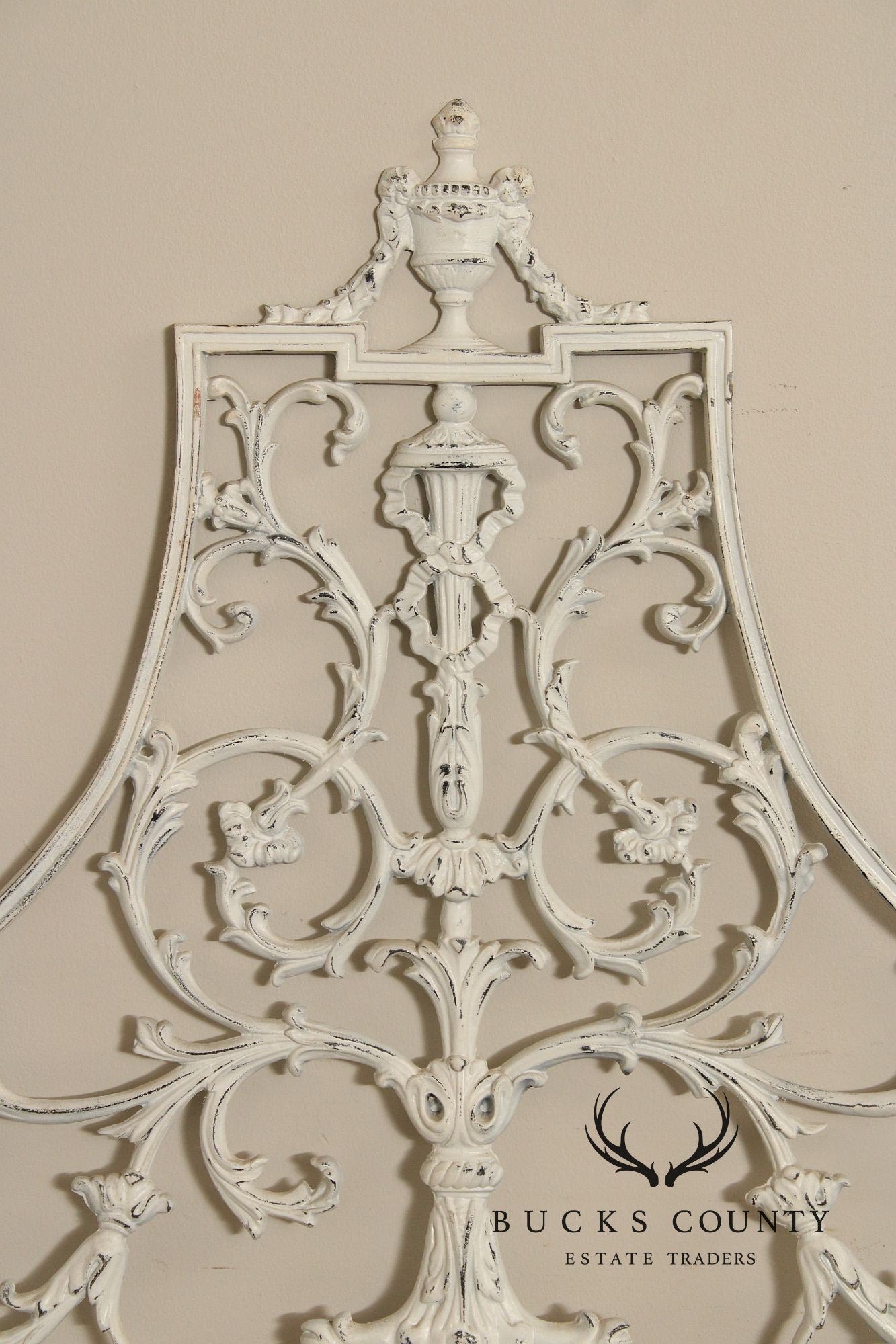Rococo Style Ornate Metal King Headboard