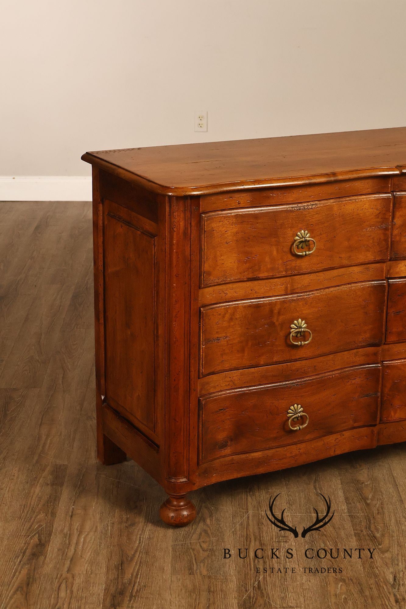 Don Ruseau Custom Continental Style Walnut Chest Of Drawers