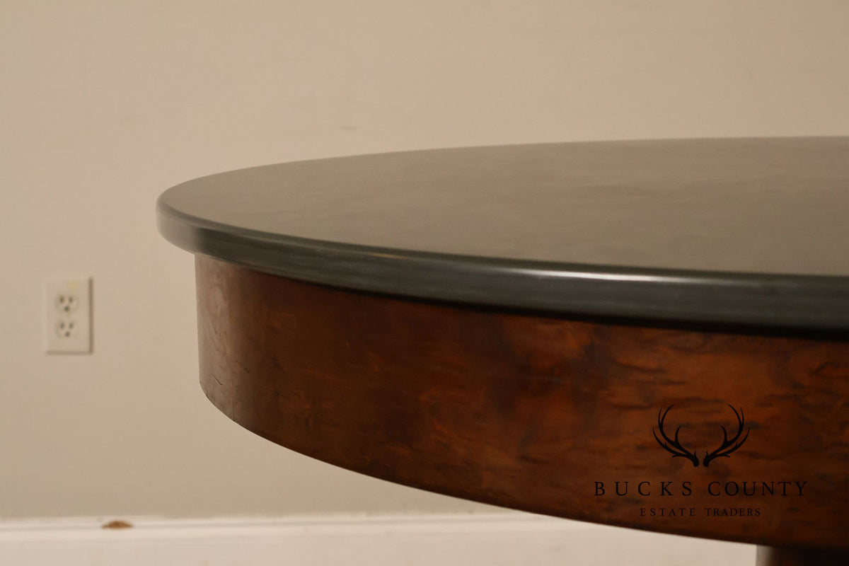 Williams Sonoma Empire Style 36” Round Stone Top Center Table