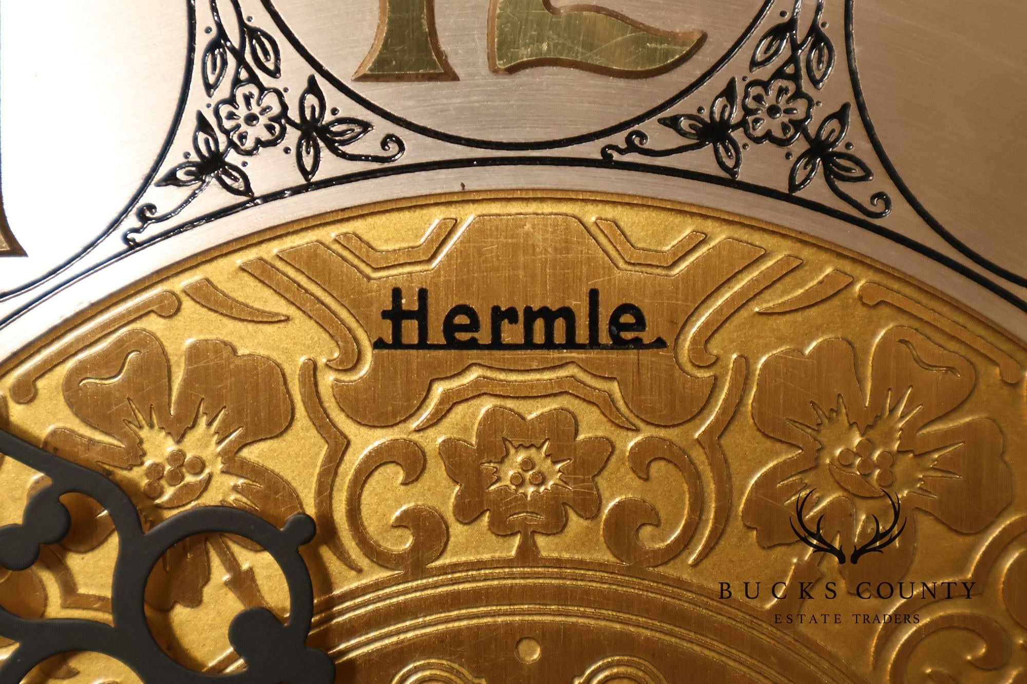 Hermle Chinoiserie Style Tall Case Grandfather Clock