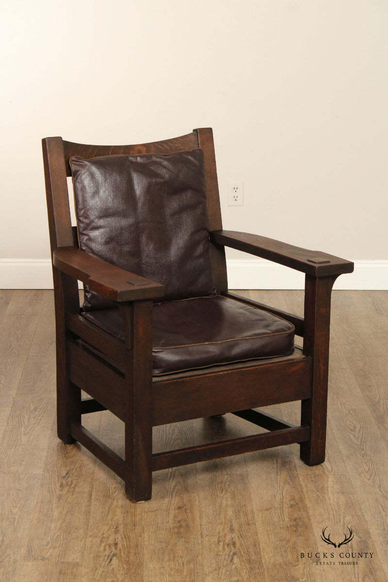 Antique Mission Oak Lounge Chair