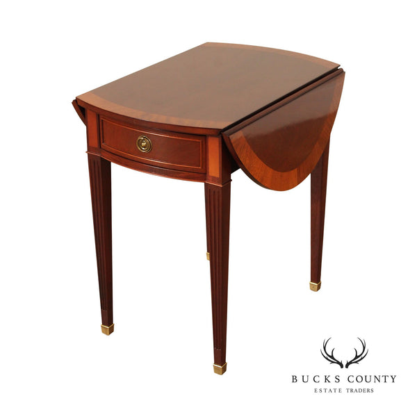 Baker Furniture Hepplewhite Style Mahogany Pembroke Side Table