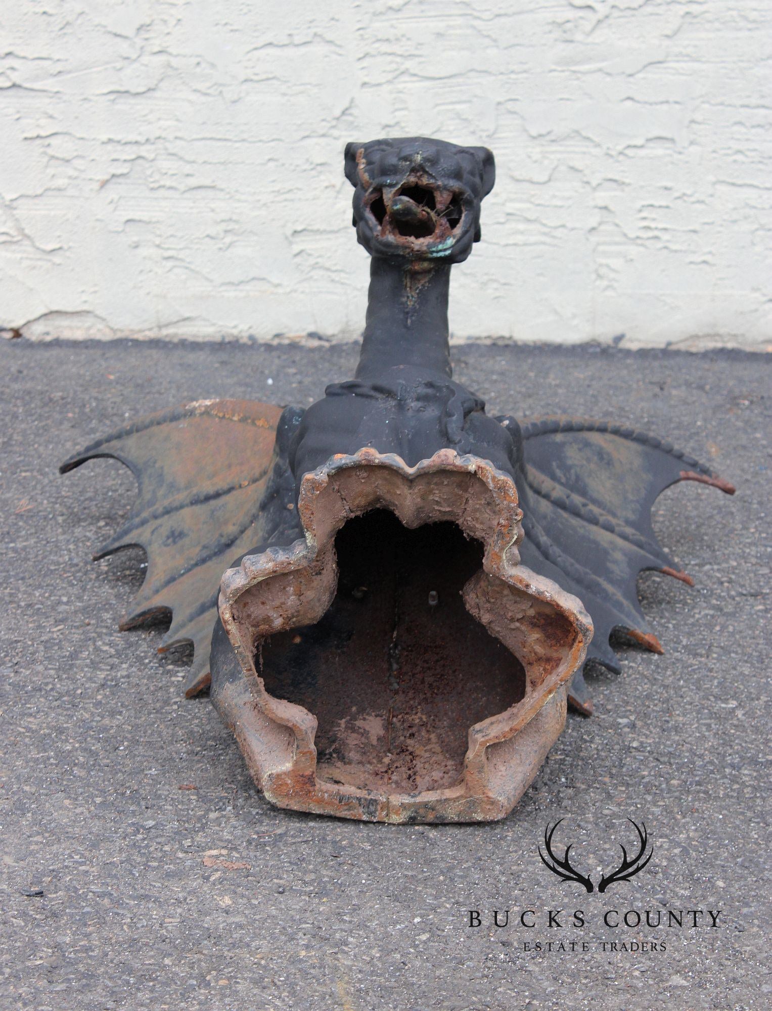 Gothic Style Large Cast Iron Gargoyle Statue