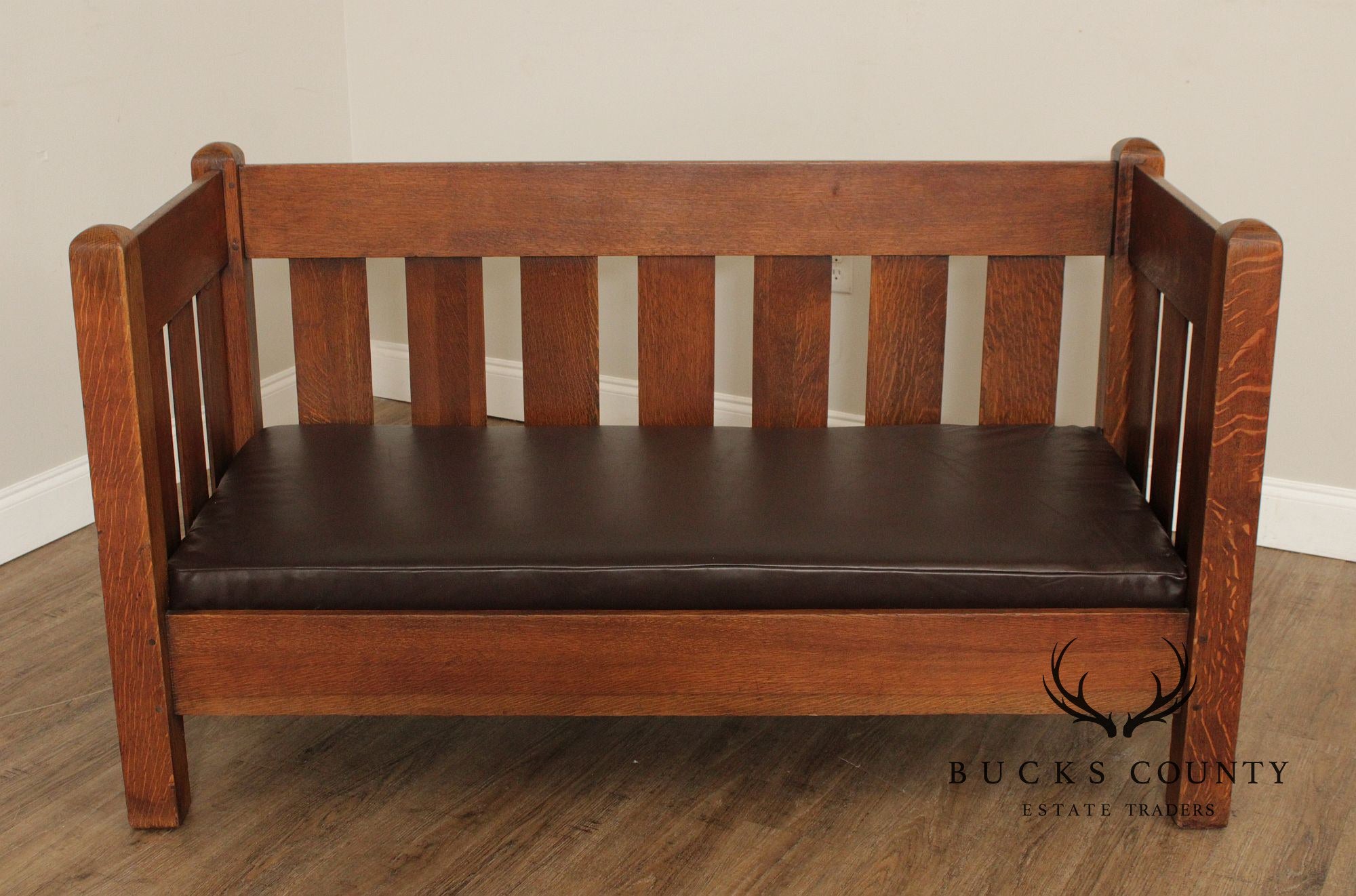 Limbert Antique Mission Oak Settle