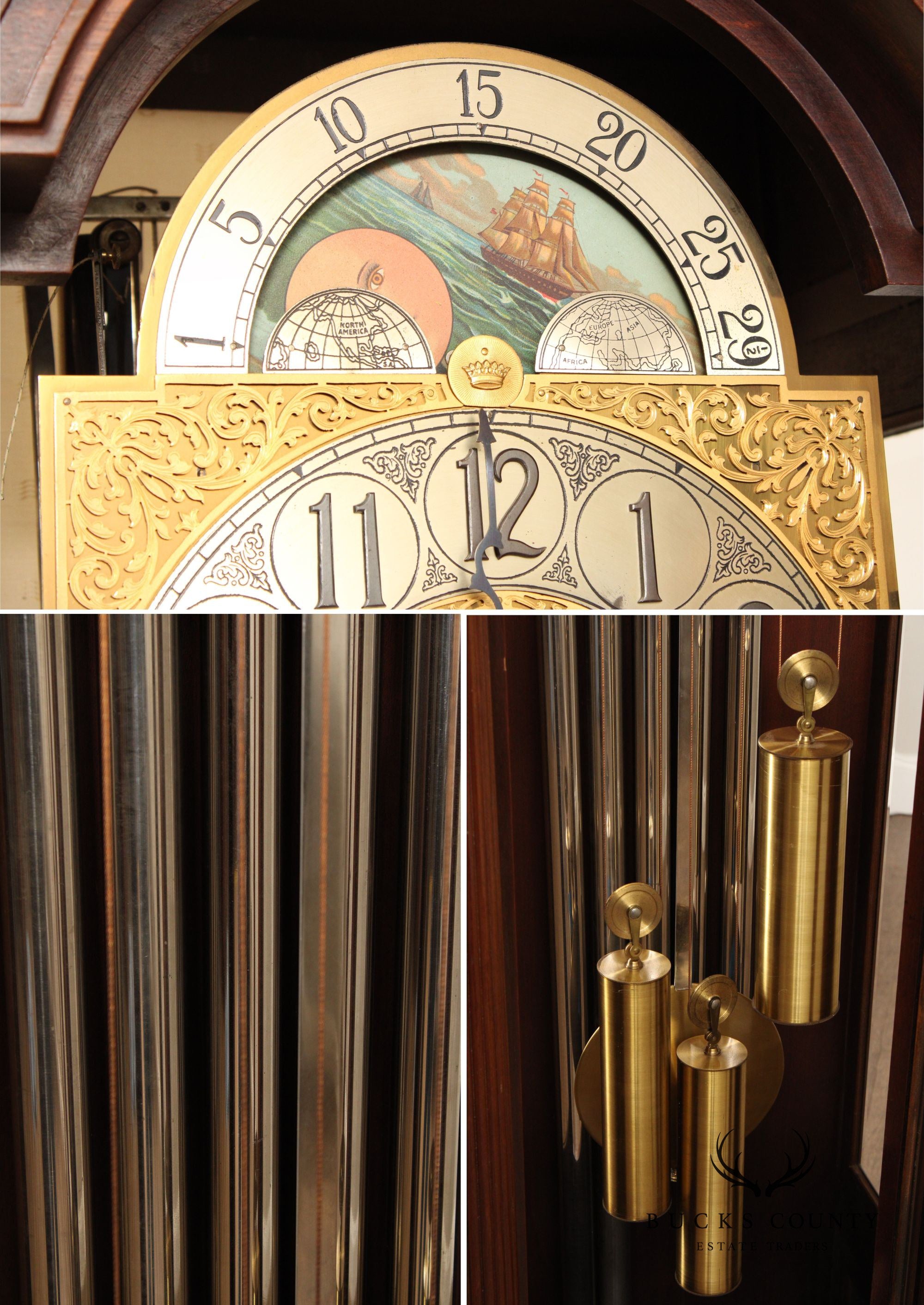 Herschedede 5 Tube Grandfather Hall Clock