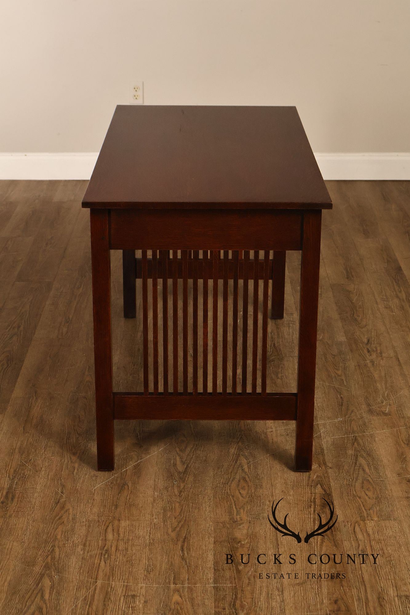 Stickley Mission Collection Oak Spindle Library Desk