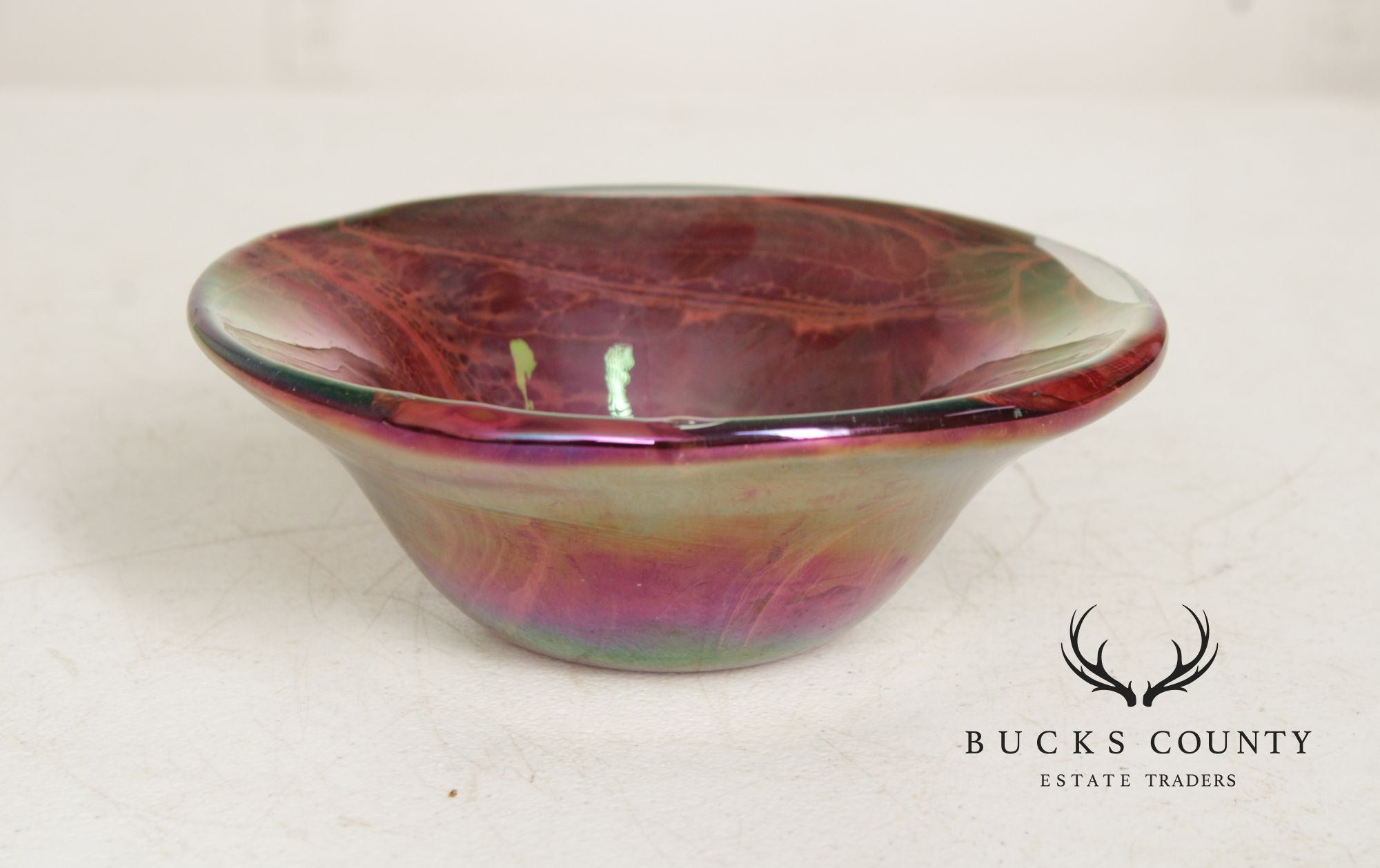 Robert Barber Iridescent Blown Glass Bowl