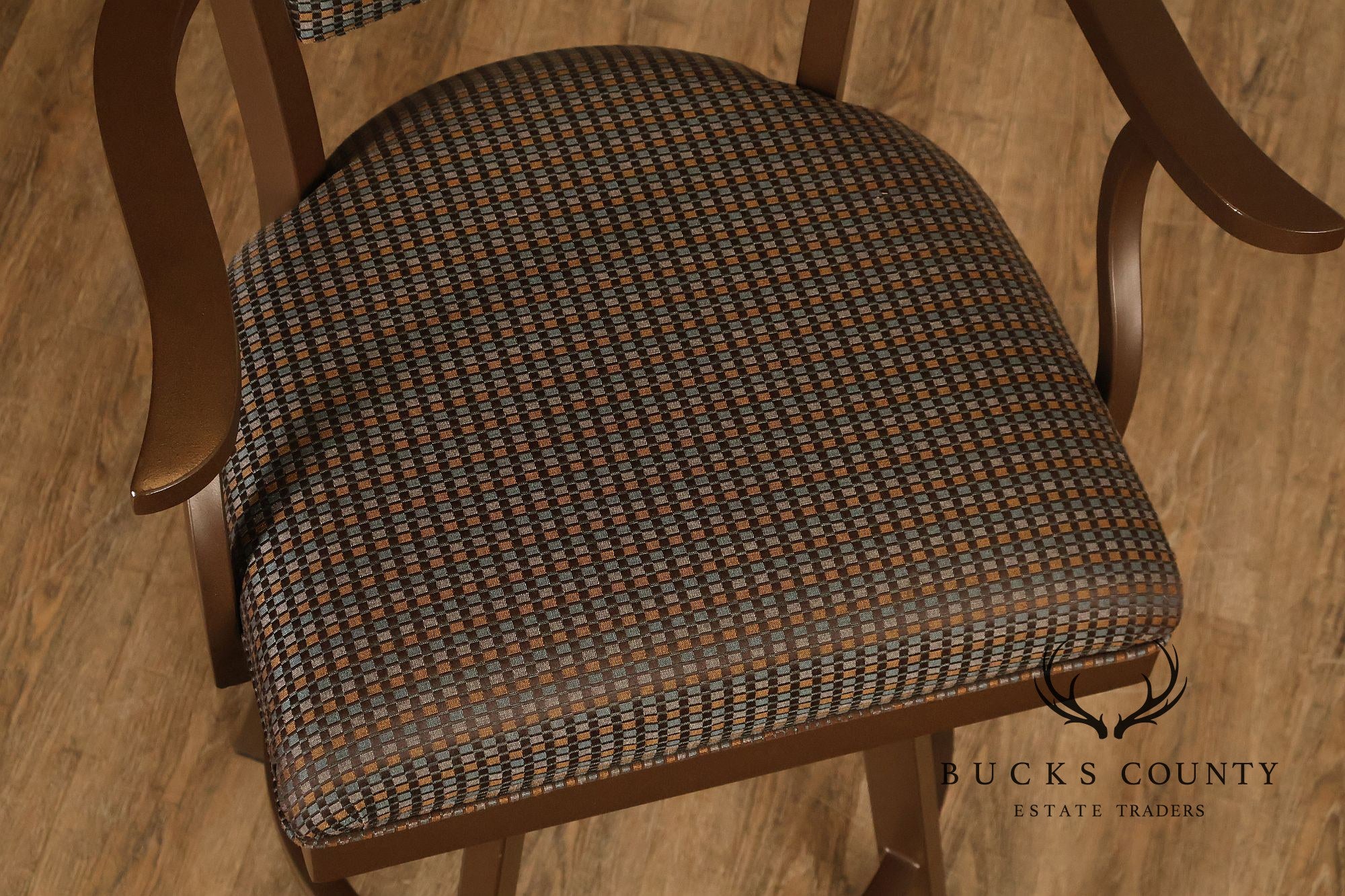 Tempo Industries Pair Of Swivel Bar Stools With Arms