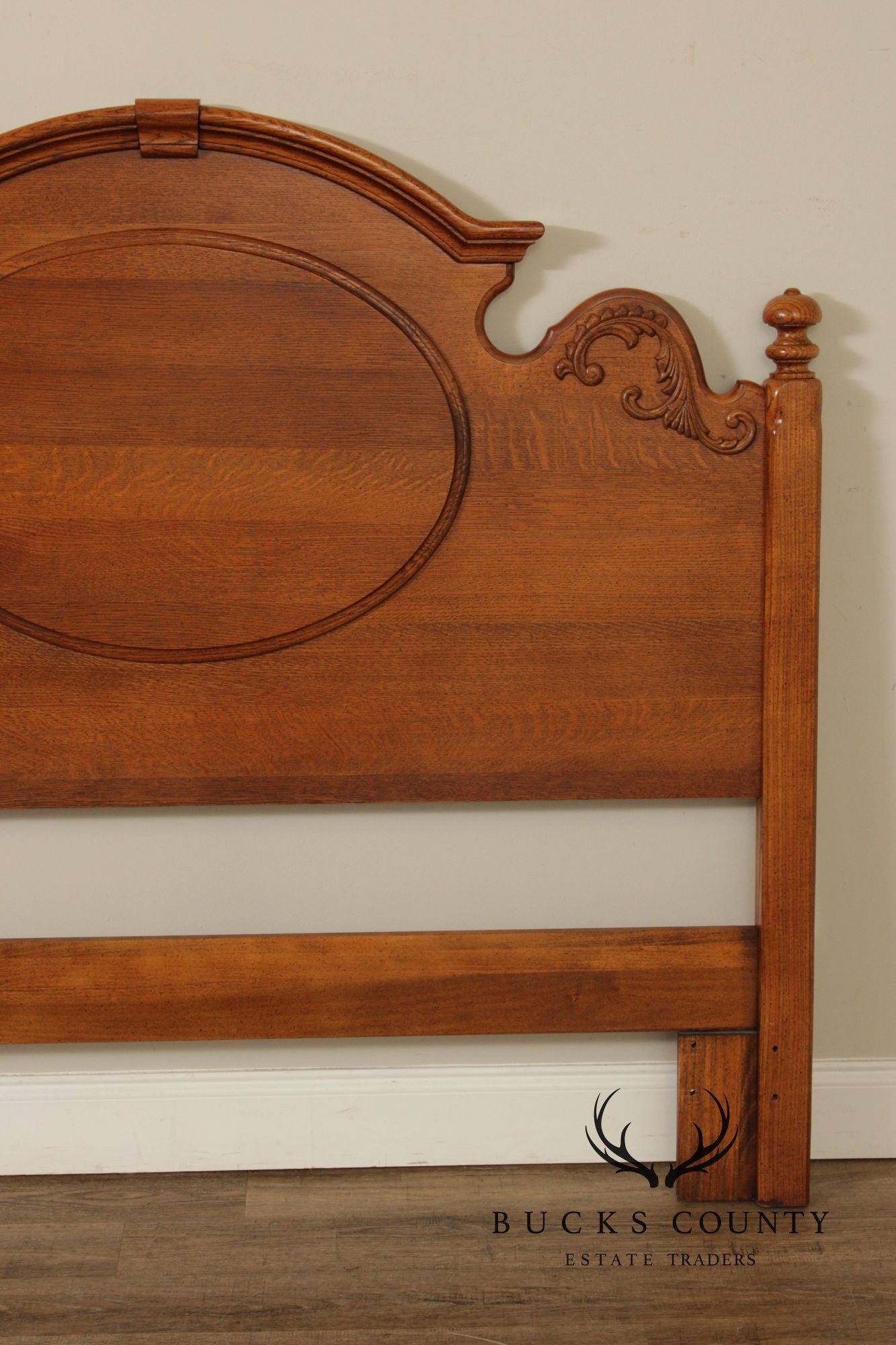 Lexington Victorian Style Carved Oak Queen Headboard
